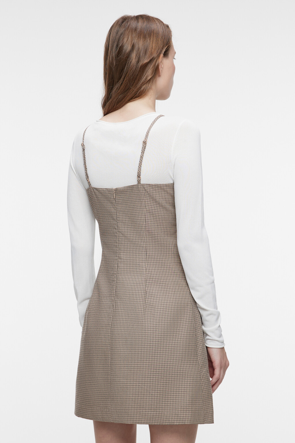 Платье-сарафан JudyDress мини приталенное - цвет бежевый - 3
