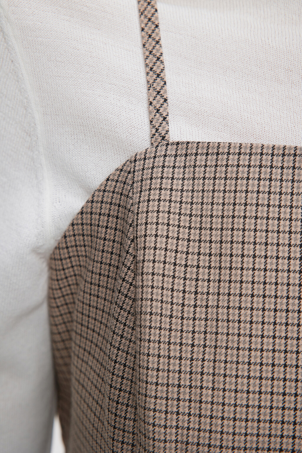 Платье-сарафан JudyDress мини приталенное - цвет бежевый - 5