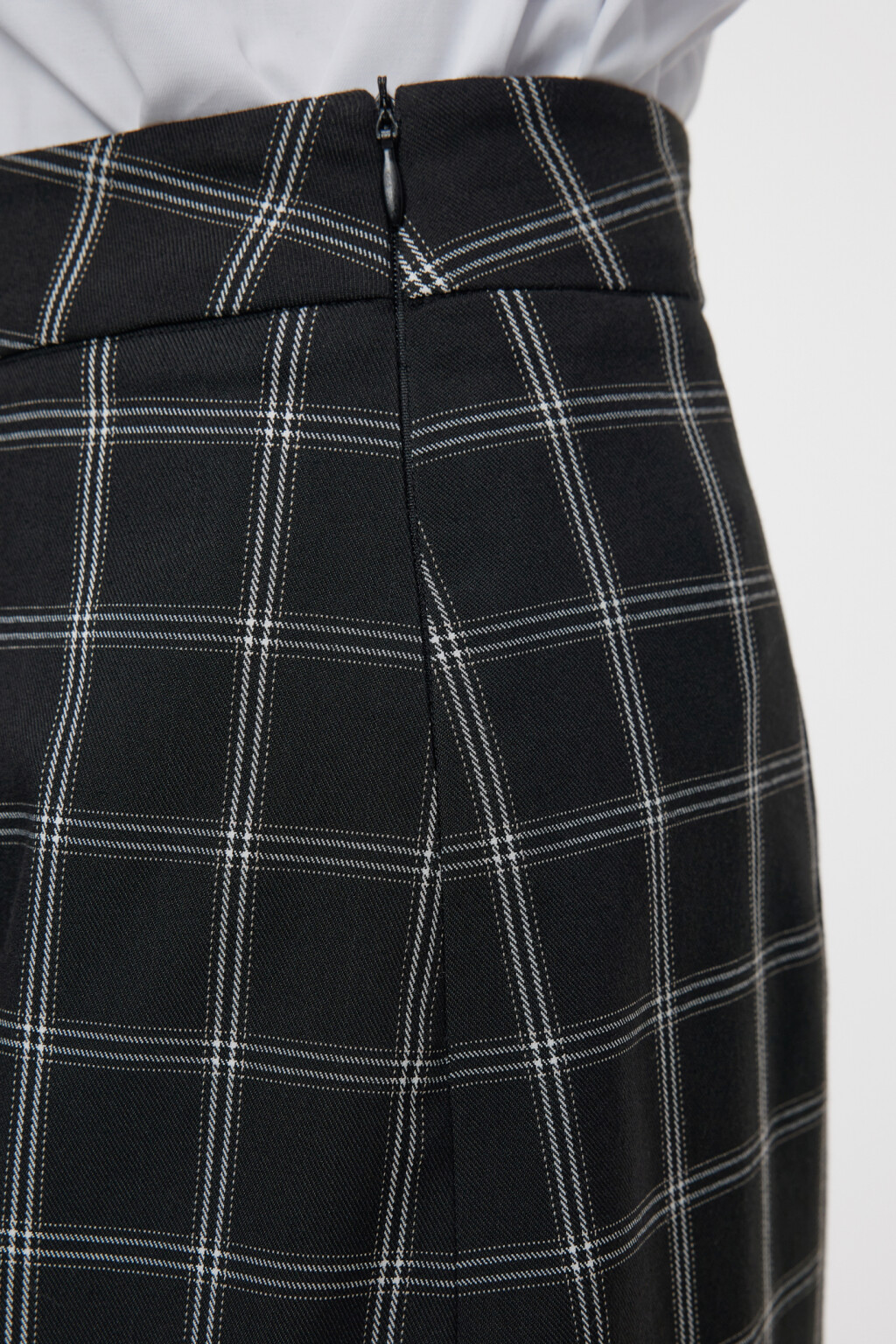 Юбка-карандаш мини прямая с высокой посадкой - цвет черный - 7