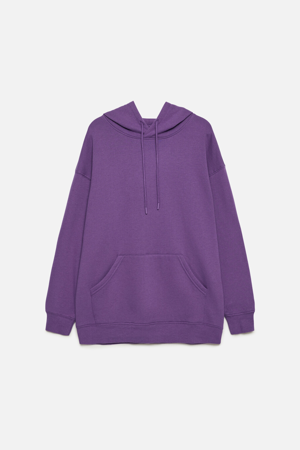 Толстовка oversize флисовая утепленная с капюшоном - цвет фиолетовый - 8