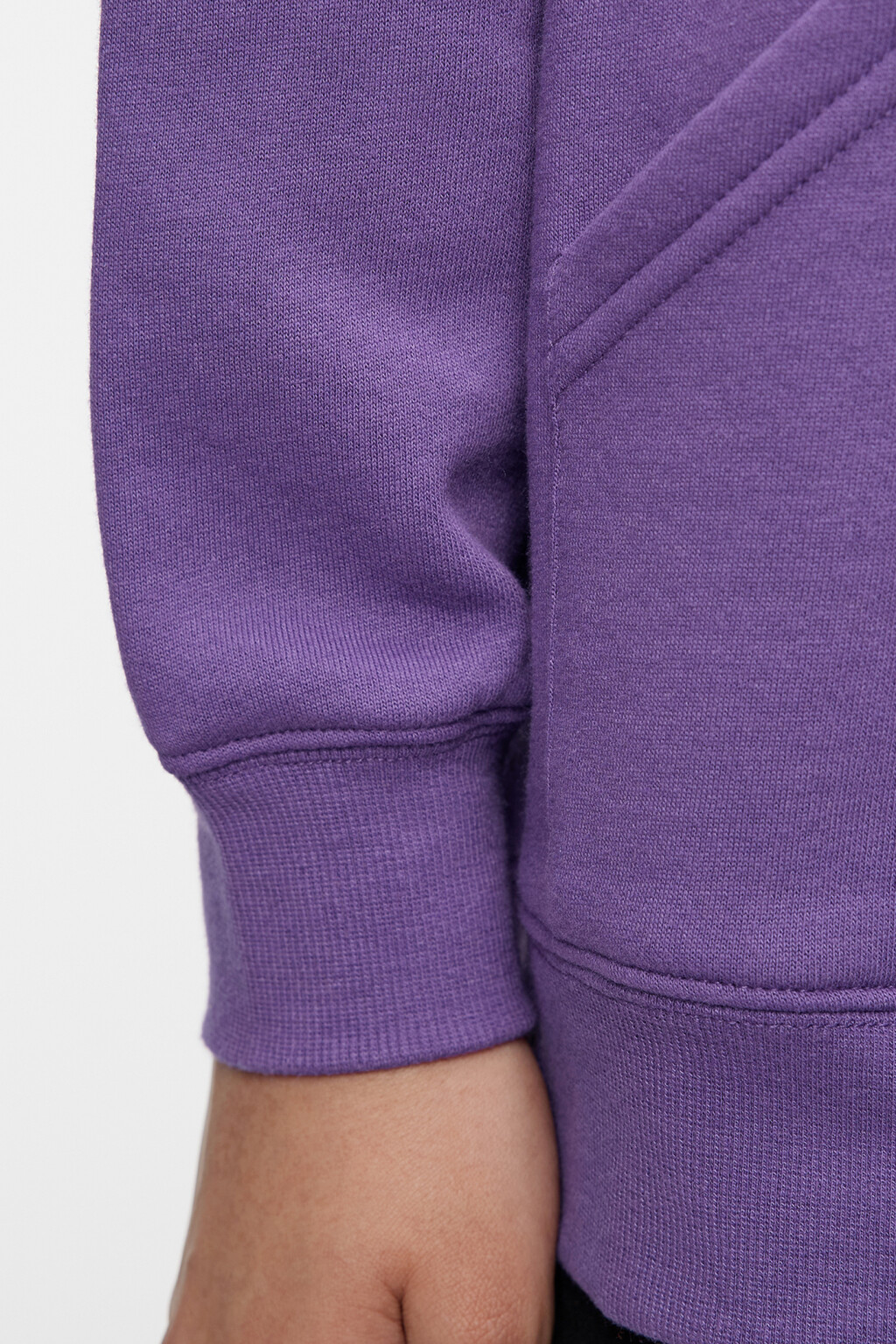 Толстовка oversize флисовая утепленная с капюшоном - цвет фиолетовый - 6