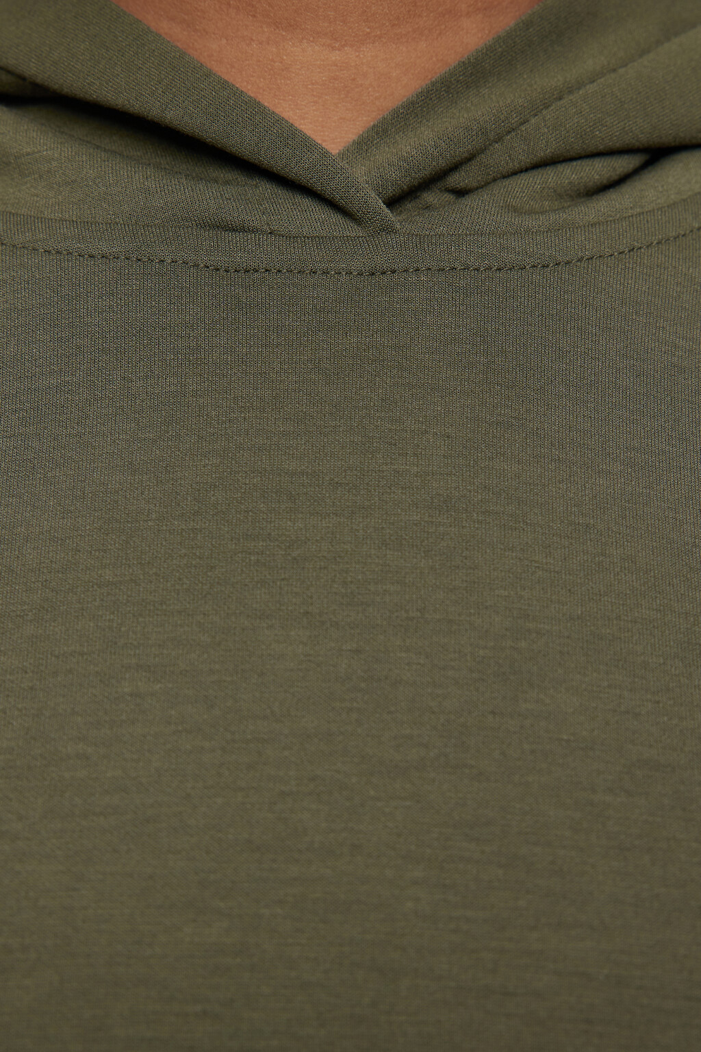 Толстовка oversize трикотажная с капюшоном - цвет зеленый - 5