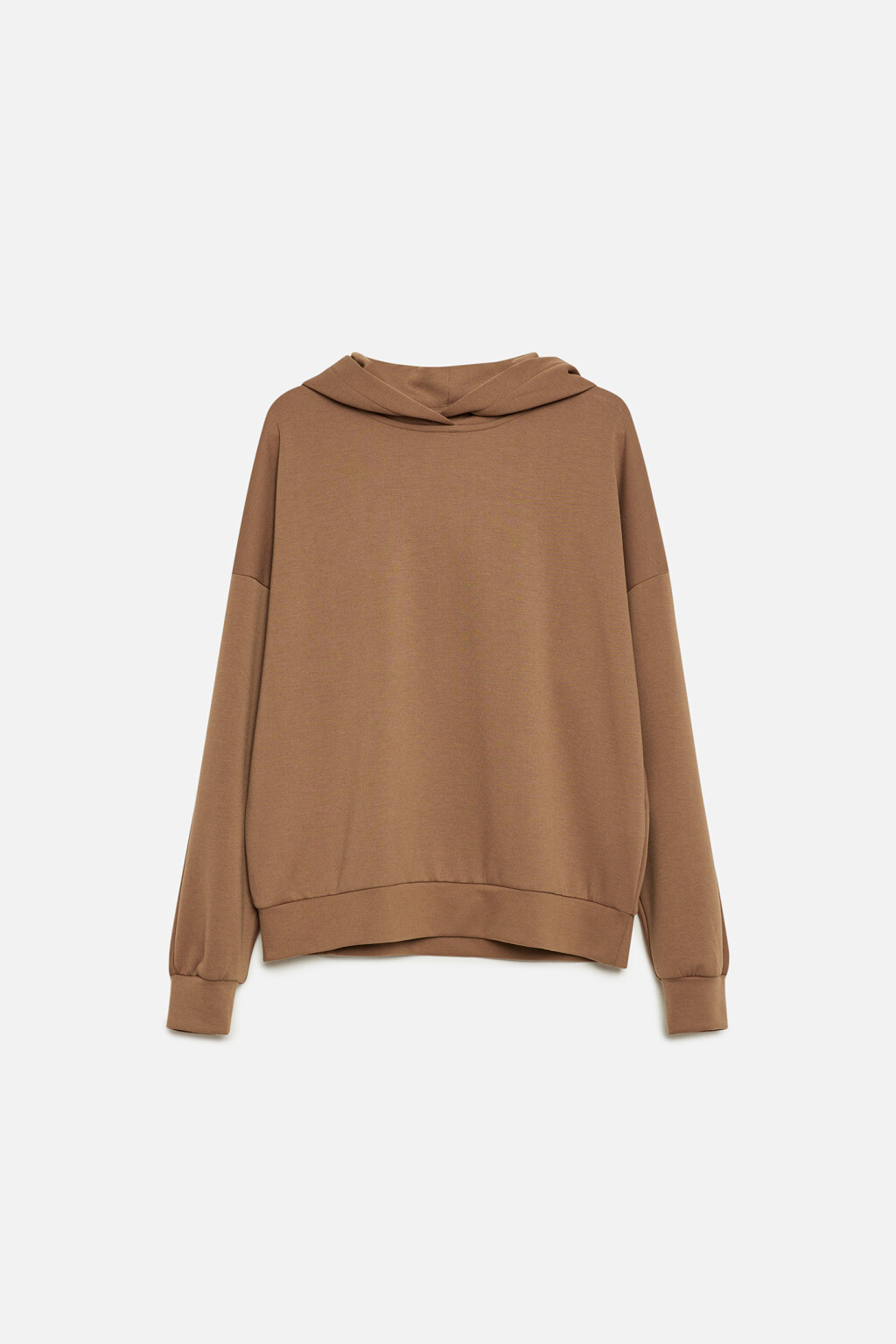Толстовка oversize трикотажная с капюшоном - цвет коричневый - 7