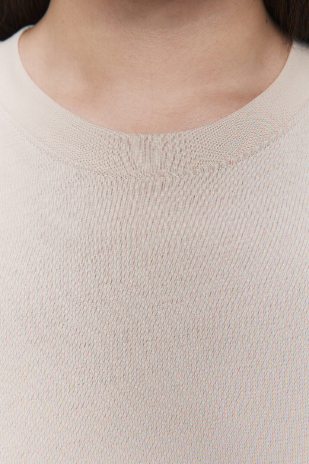 Футболка oversize хлопковая однотонная - цвет серый - 5