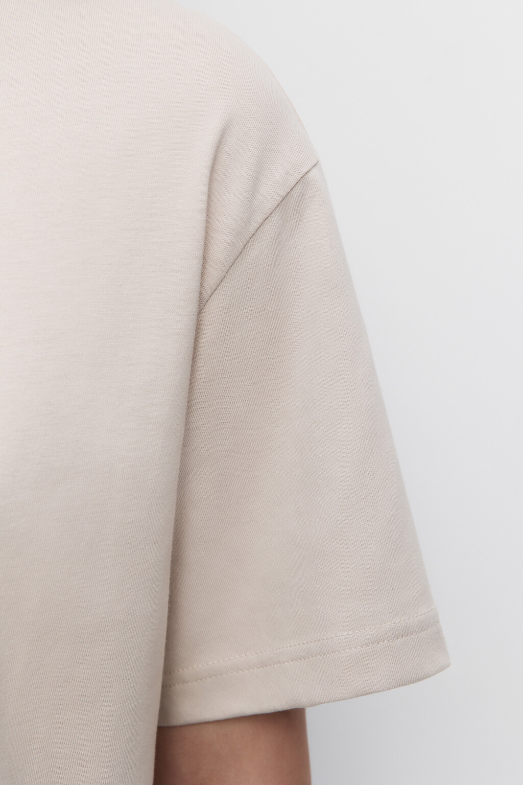 Футболка oversize хлопковая однотонная - цвет серый - 6