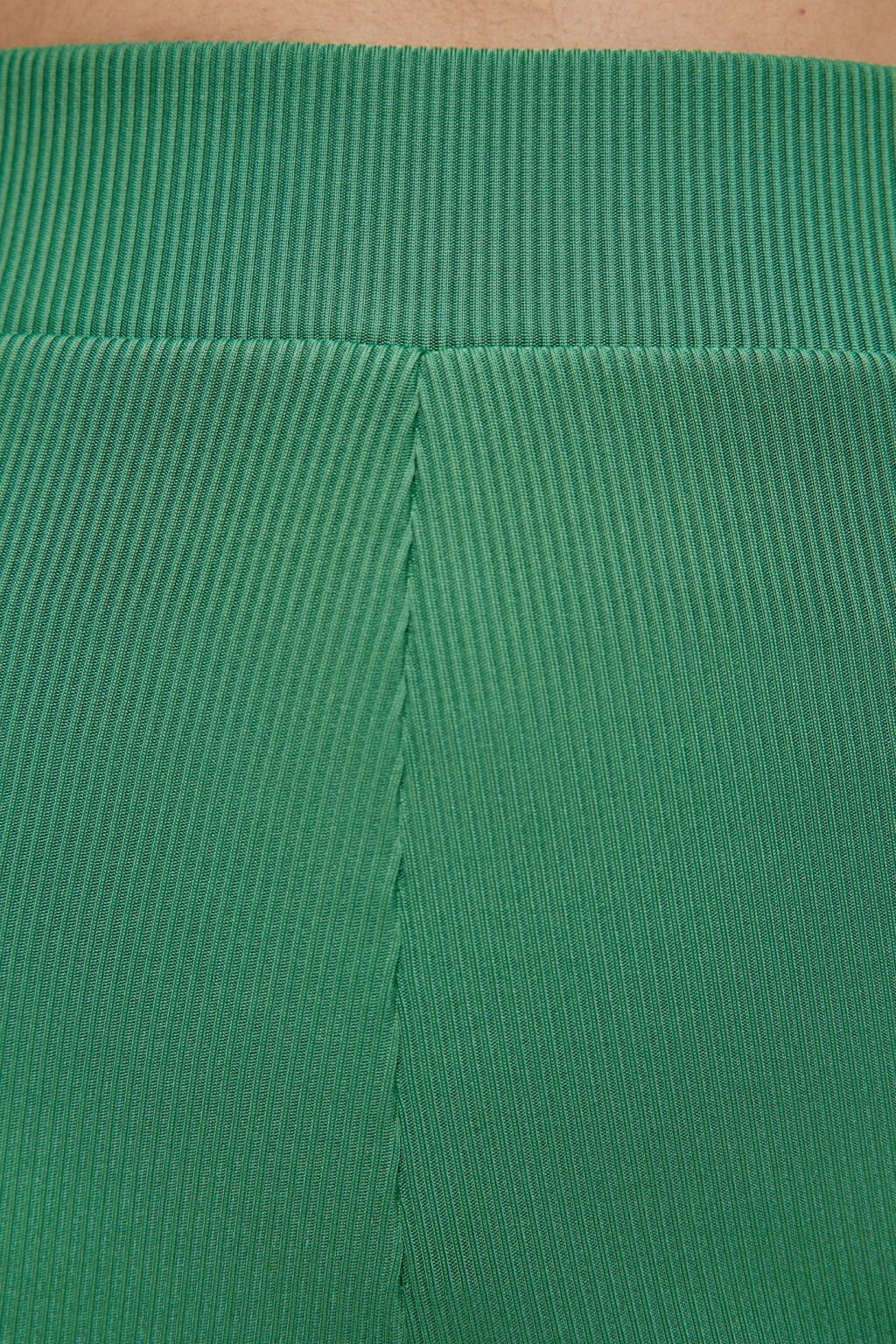 Брюки прямые в рубчик с поясом-резинкой - цвет зеленый - 5