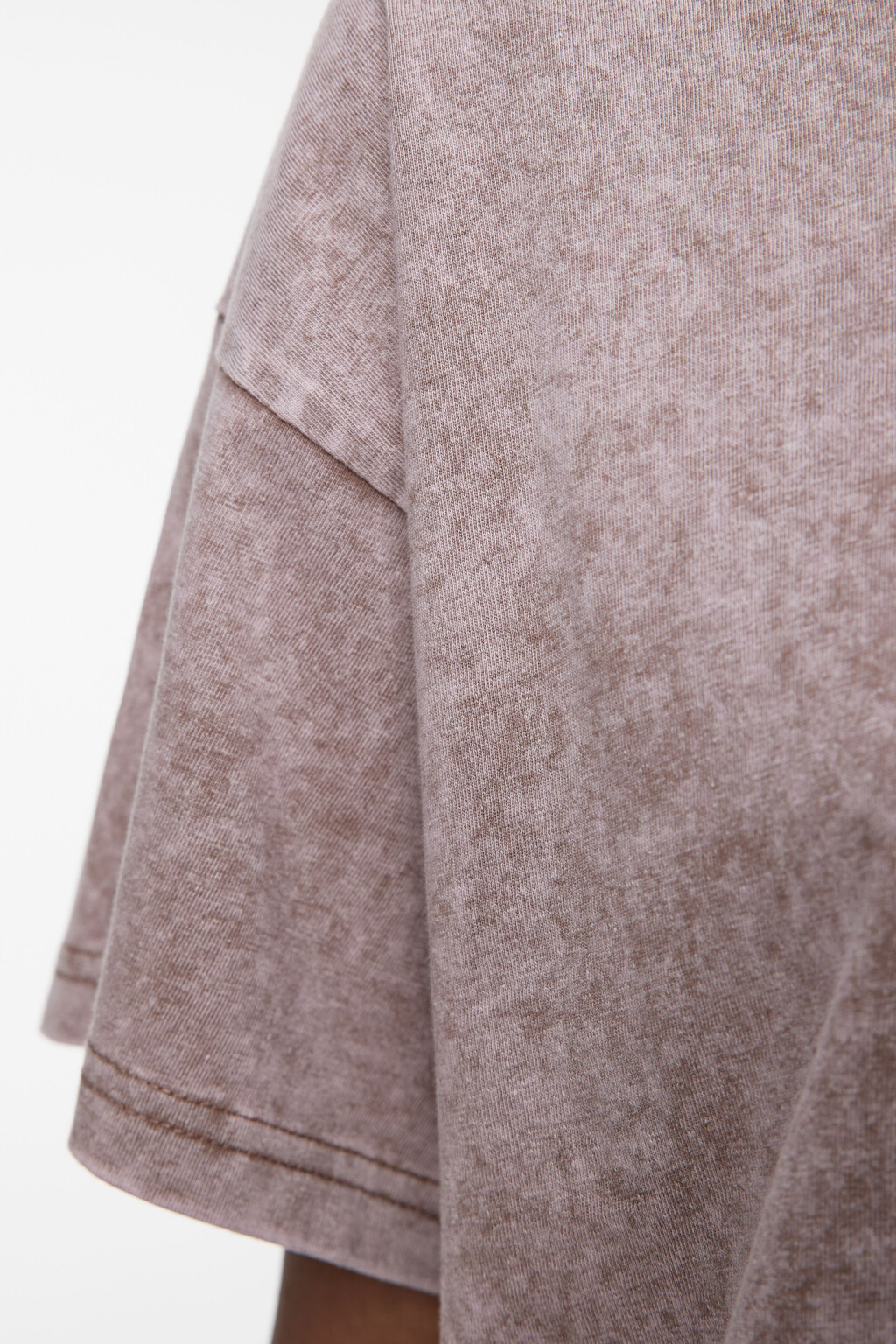 Футболка oversize хлопковая с вареным эффектом - цвет коричневый - 6