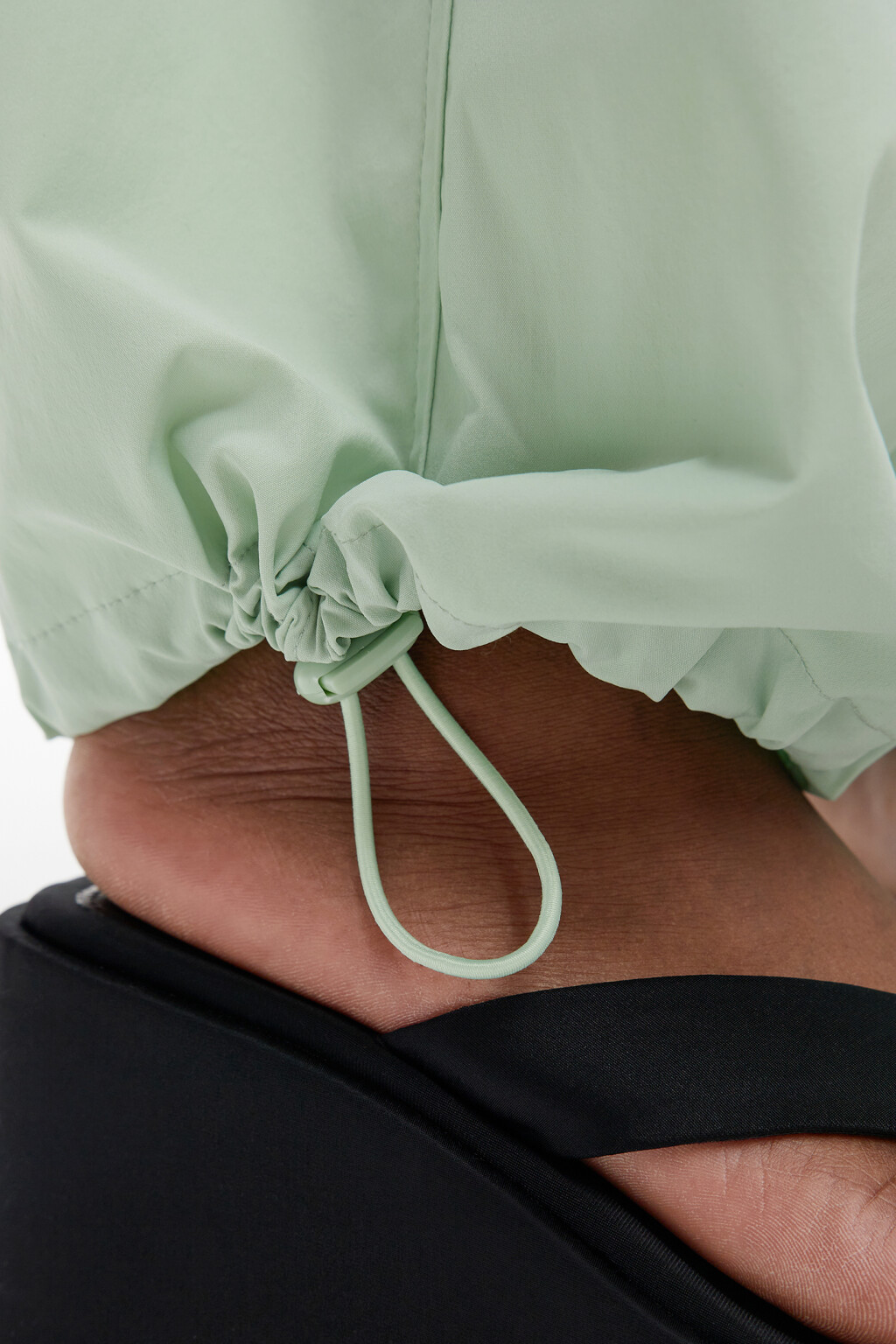 Брюки-парашюты свободные с утяжками на манжетах и поясе - цвет зеленый - 6