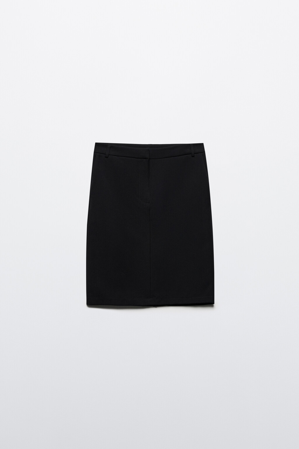 Юбка-карандаш миди костюмная с разрезом сзади - цвет черный - 9