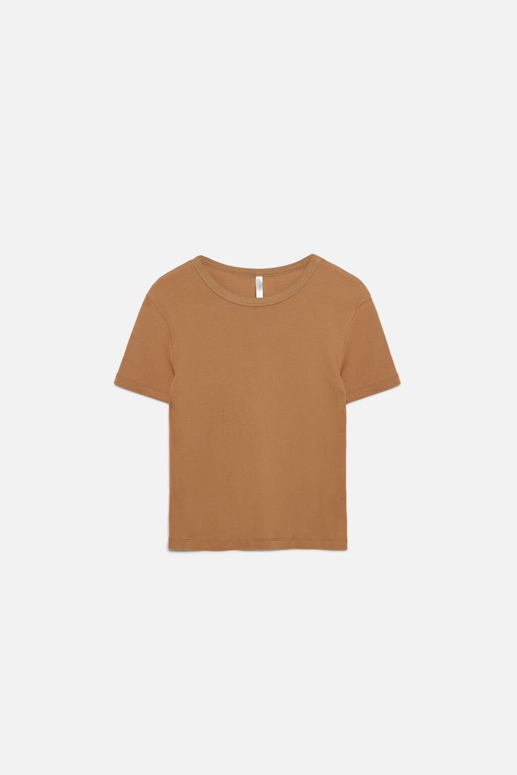 Футболка slim хлопковая облегающая в базовых цветах - цвет коричневый - 7