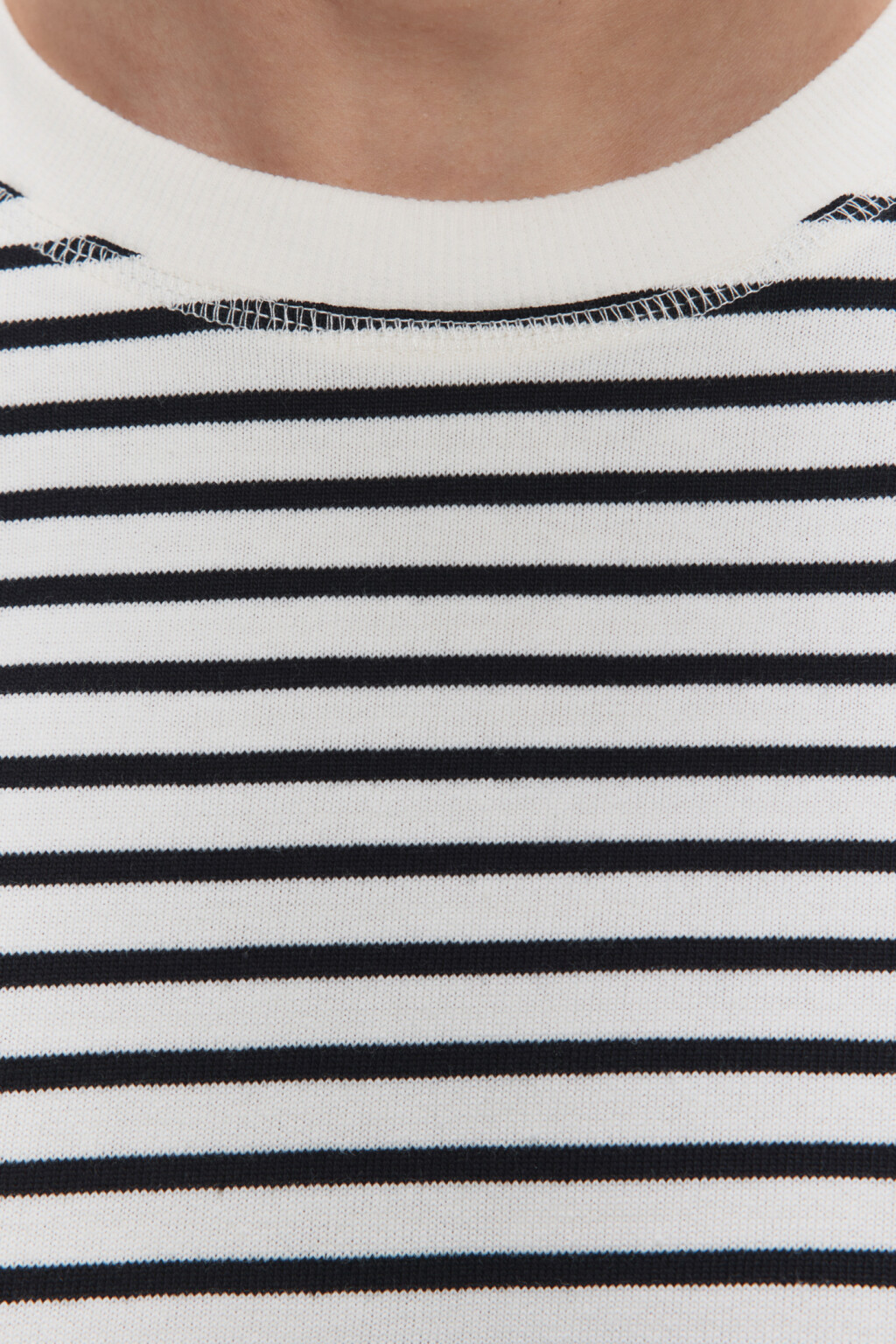 Футболка свободная хлопковая в полоску - цвет черный - 5