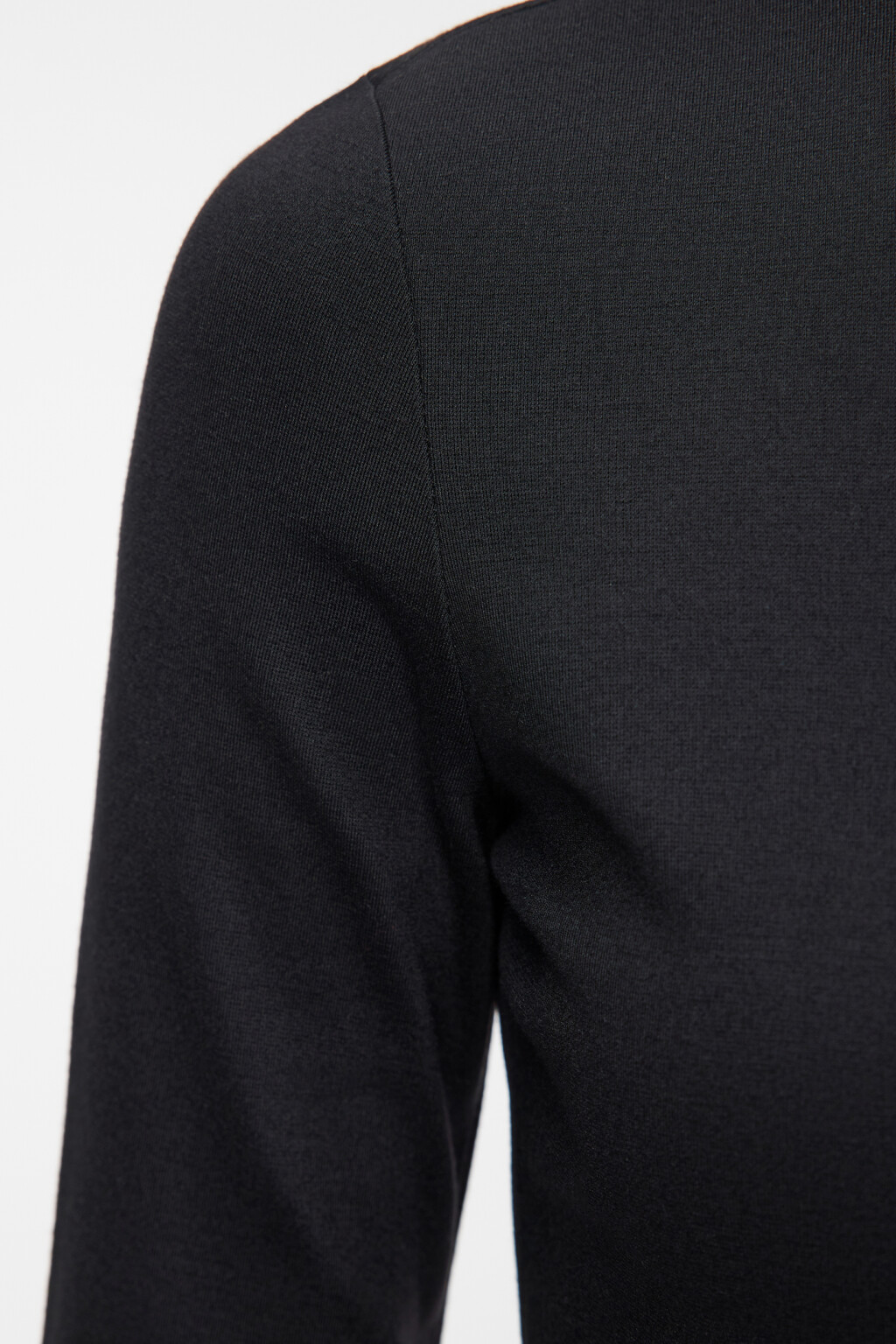 Платье-футляр миди вискозное с длинными рукавами - цвет черный - 7