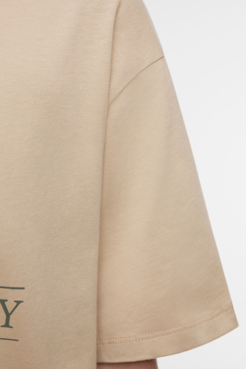 Футболка oversize хлопковая с принтом в походном стиле - цвет бежевый - 6