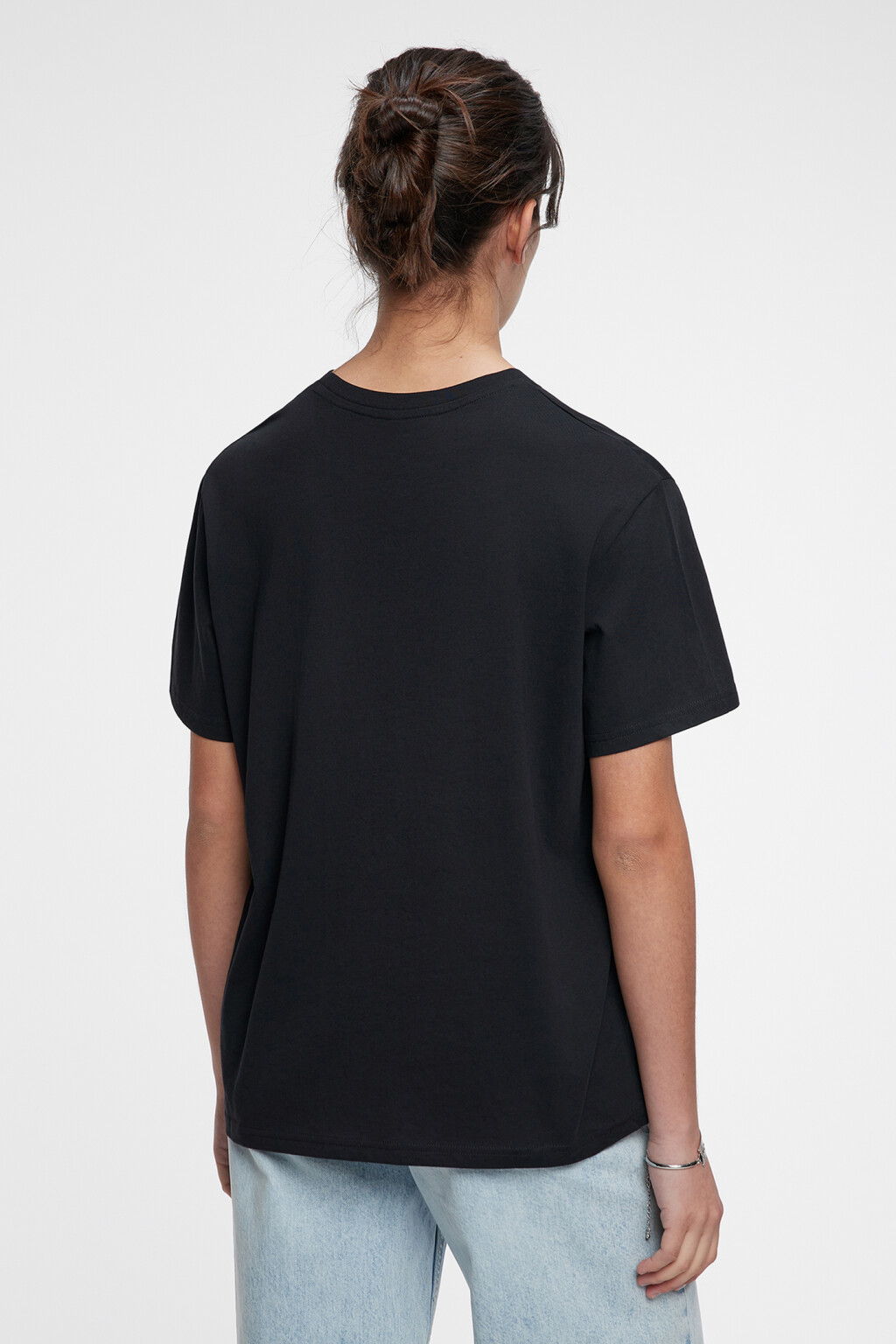 Футболка прямая хлопковая с принтом с собаками - цвет черный - 5