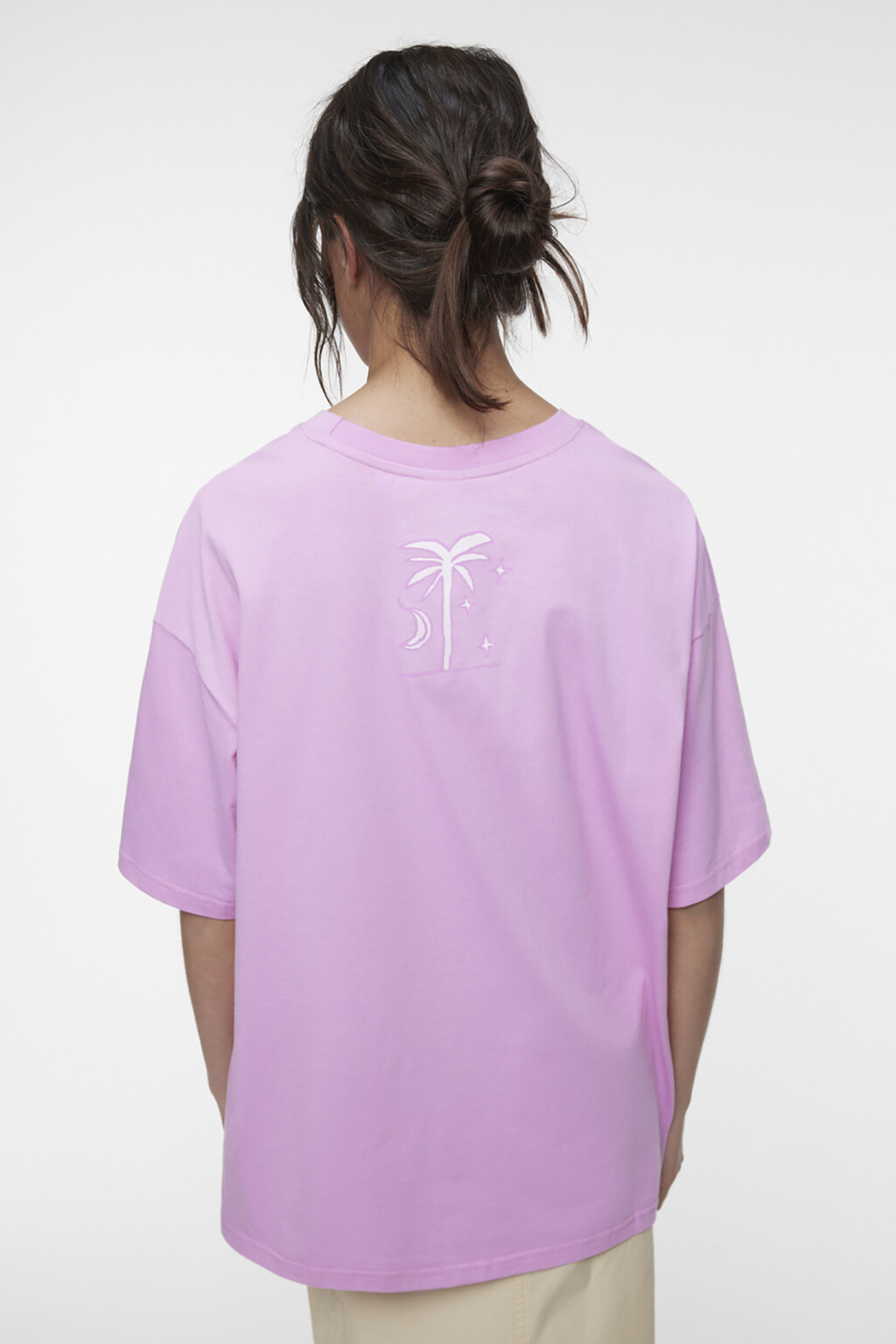 Футболка unisex свободная с принтом Bang Bang Studio - цвет розовый - 4