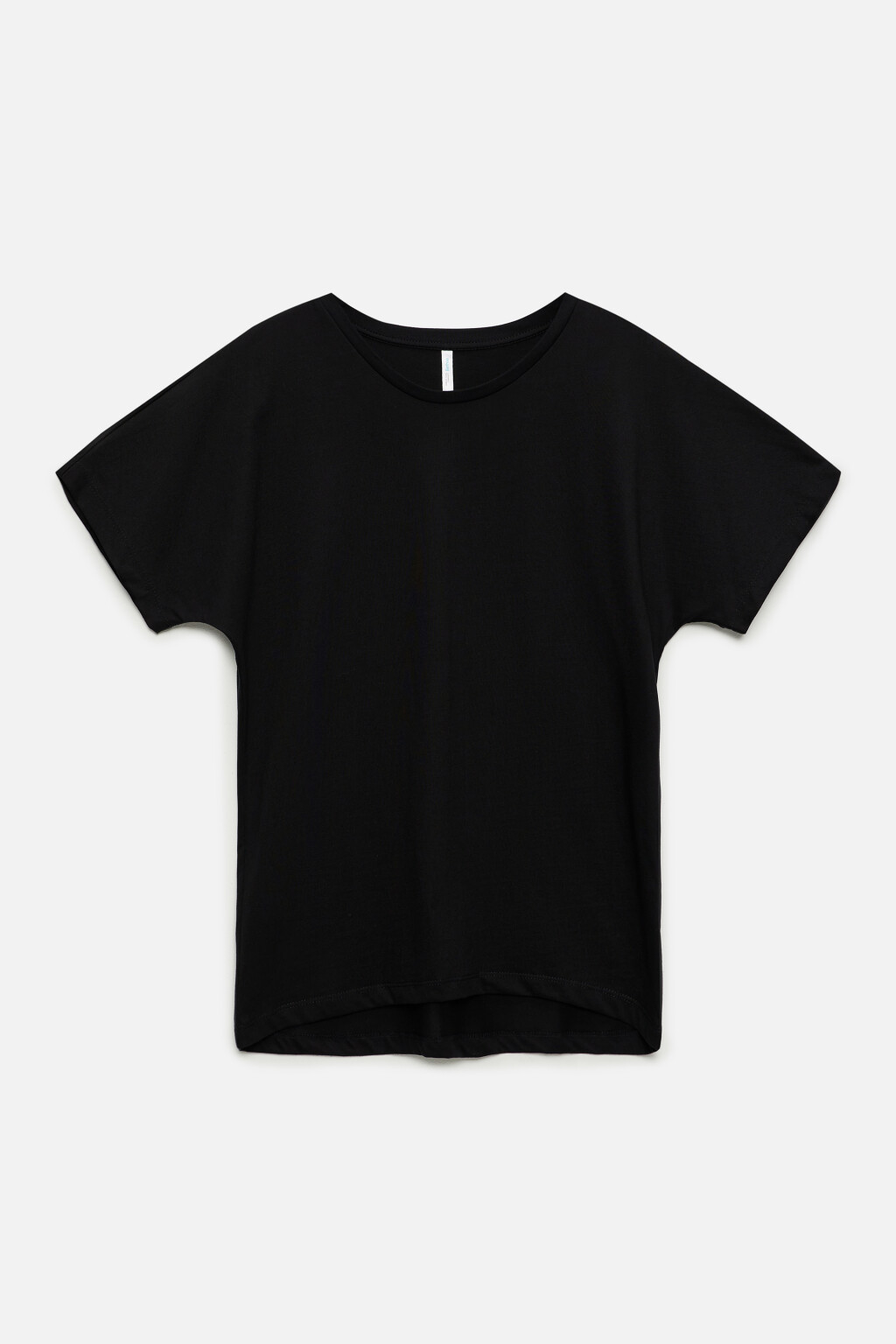 Футболка oversize хлопковая однотонная - цвет черный - 7