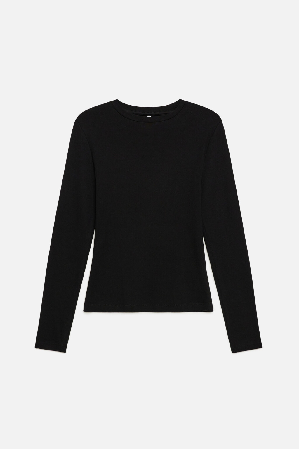 Лонгслив хлопковый облегающий в базовых цветах - цвет черный - 7