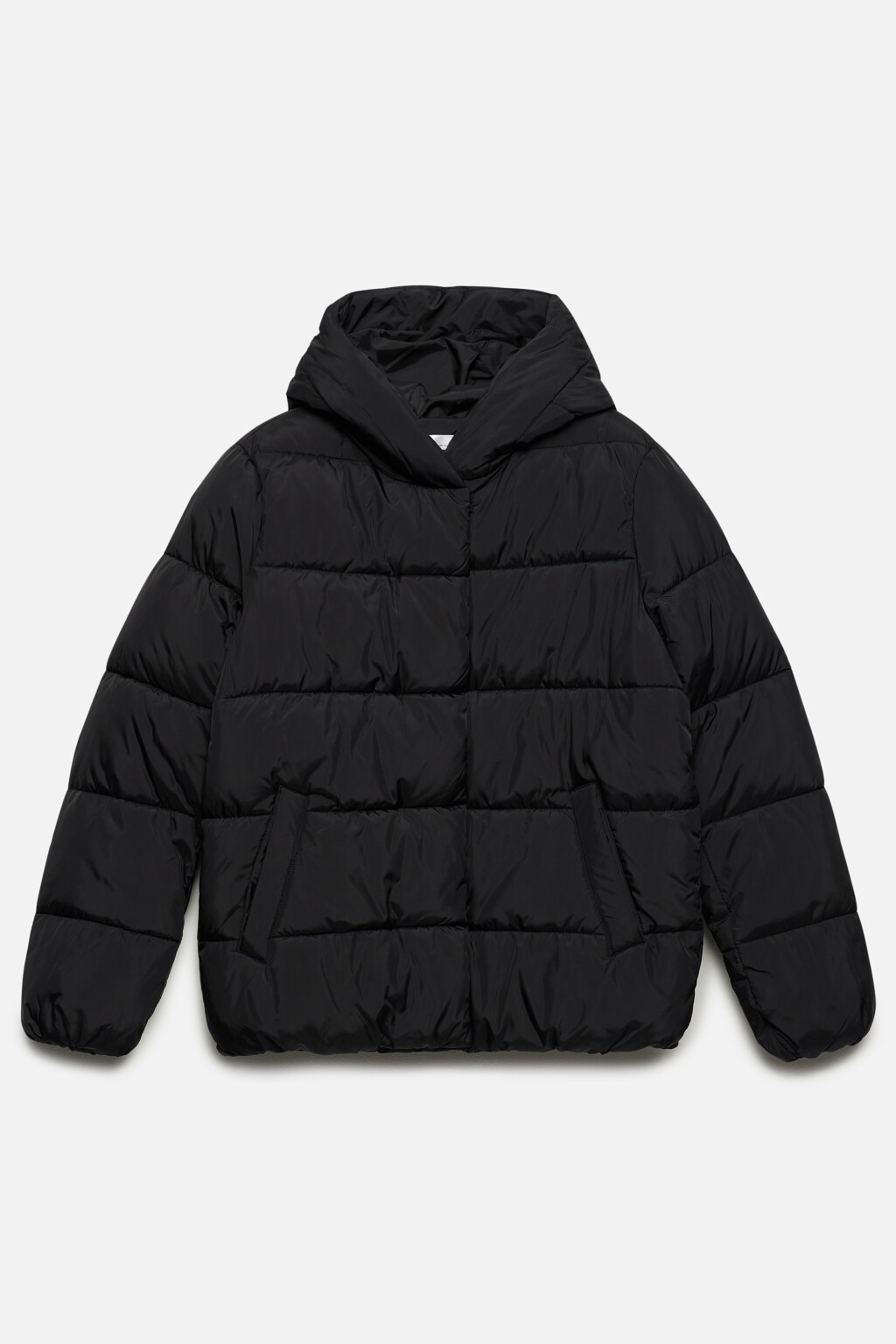 Куртка короткая стеганая с капюшоном - цвет черный - 8