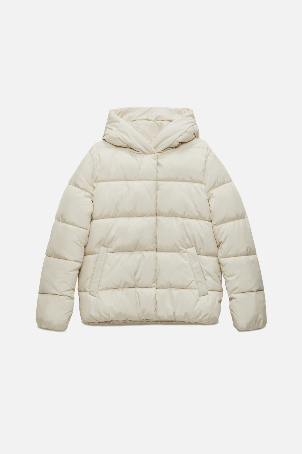 Куртка короткая стеганая с капюшоном - цвет бежевый - 9