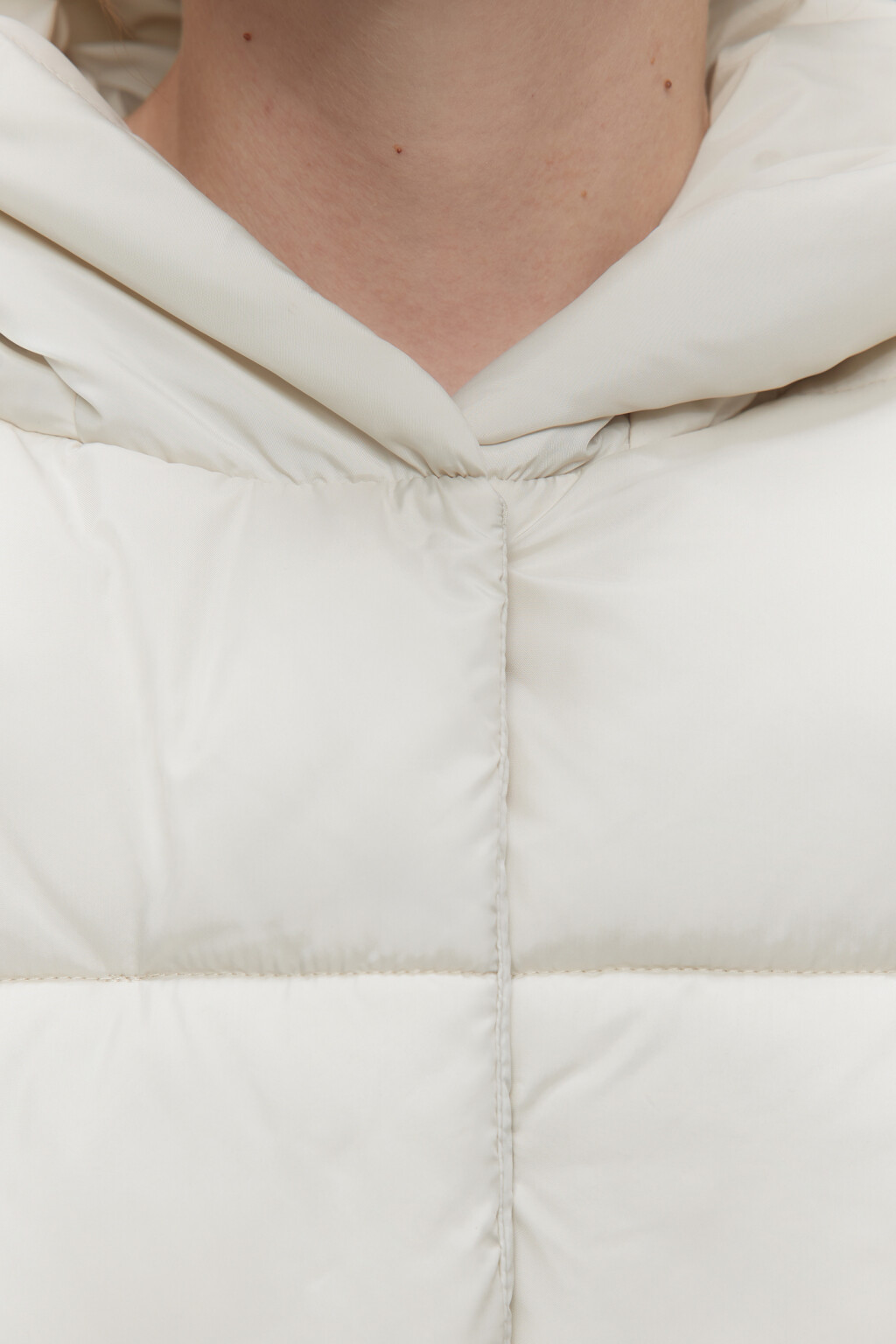 Куртка короткая стеганая с капюшоном - цвет бежевый - 5