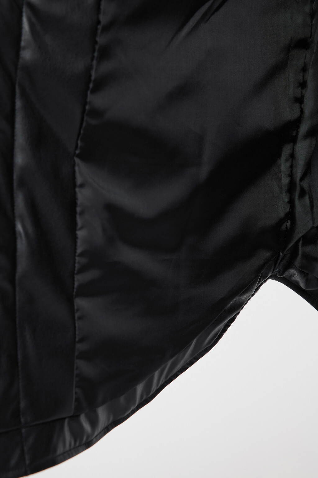 Куртка-рубашка oversize стеганая  - цвет черный - 7