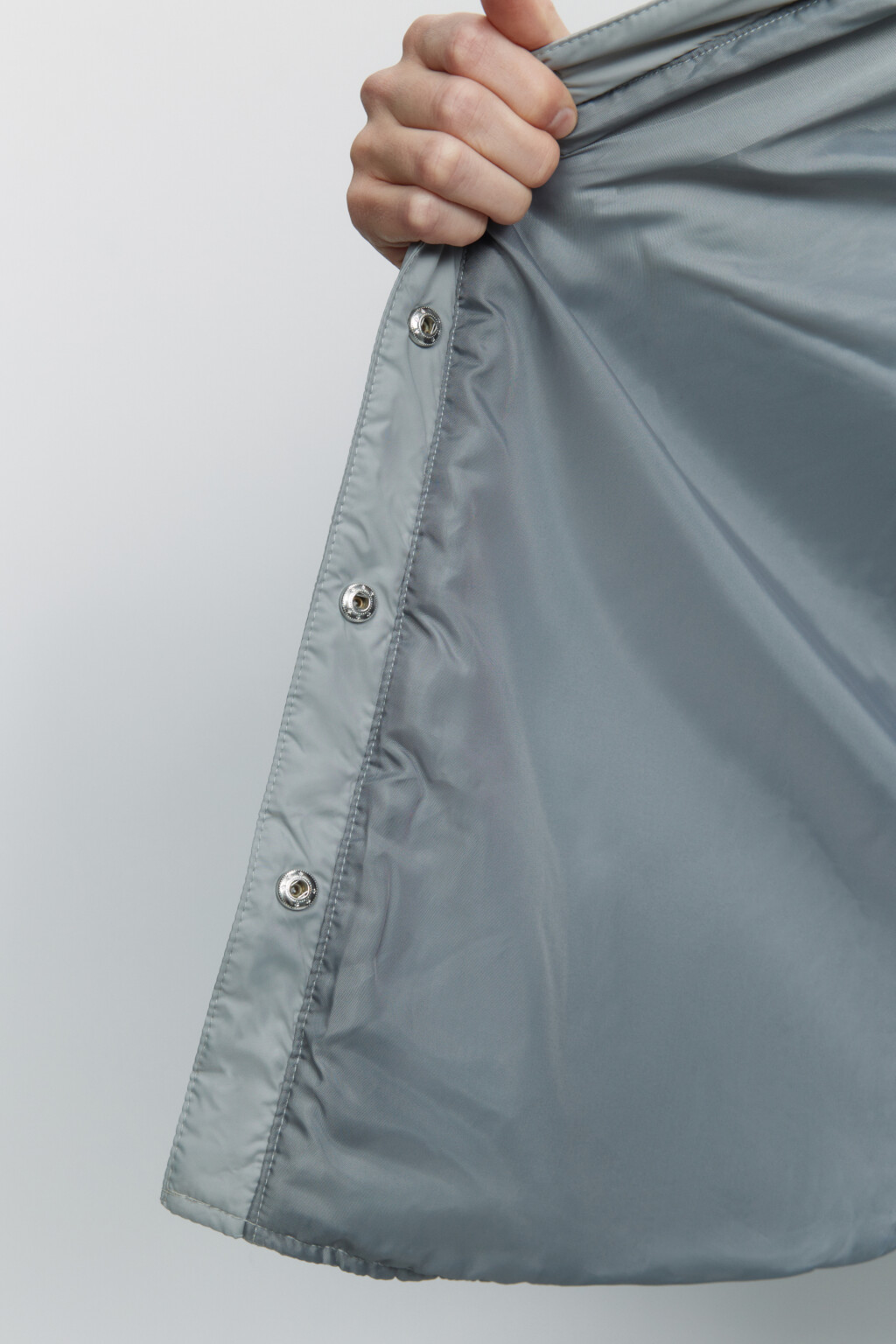 Куртка-рубашка oversize стеганая с нагрудными карманами - цвет голубой - 7