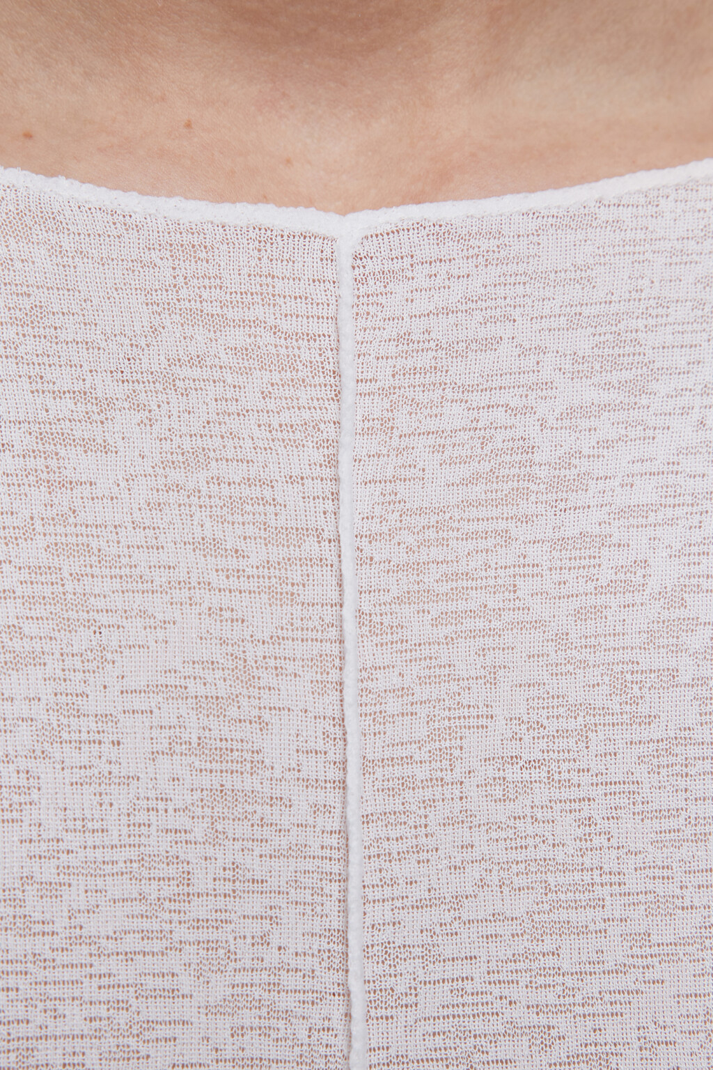 Лонгслив тонкий облегающий с вырезом-лодочкой - цвет белый - 5