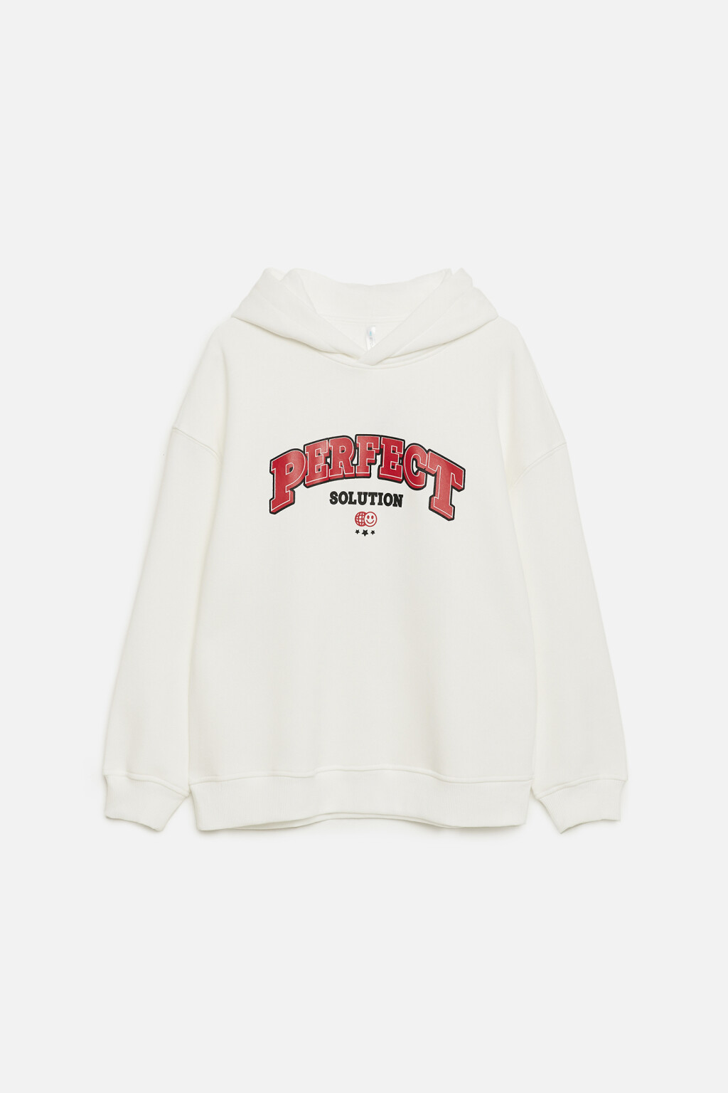 Толстовка хлопковая утепленная с капюшоном и принтом - цвет белый - 7