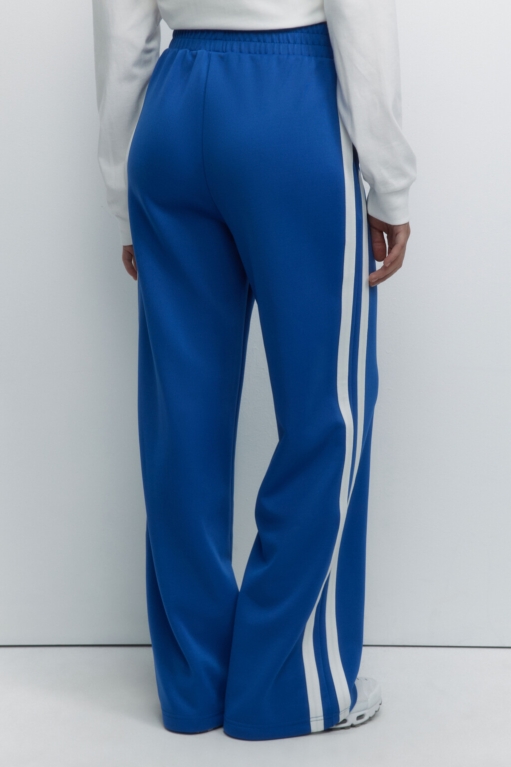 Брюки широкие спортивные с лампасами - цвет синий - 3