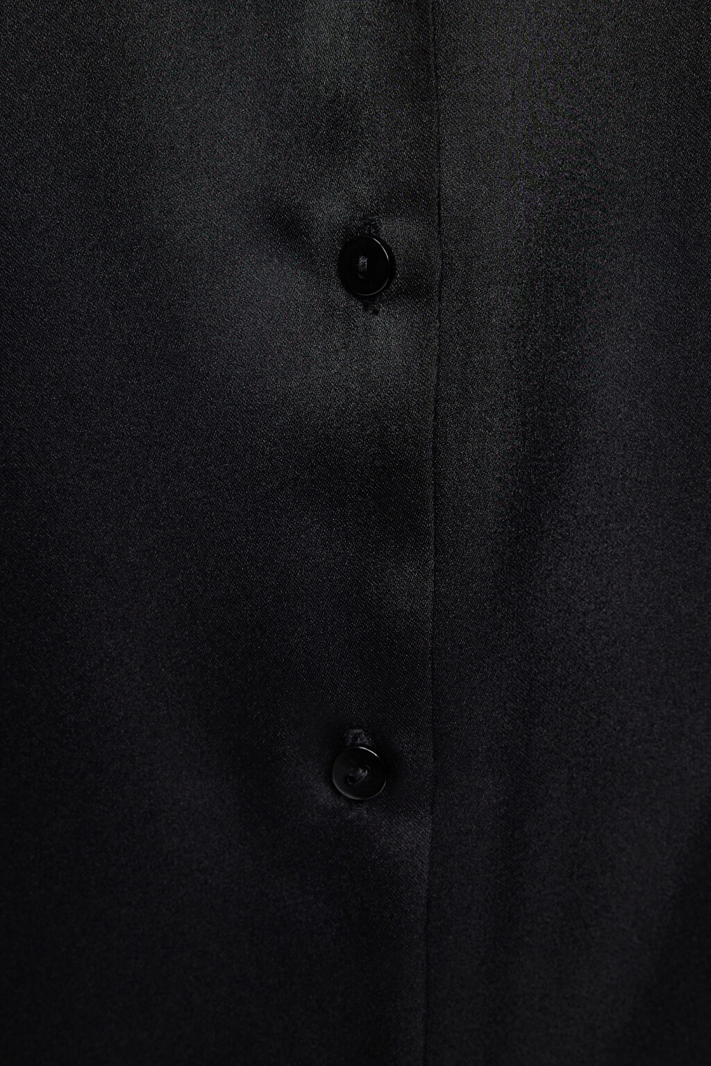 Блузка-рубашка oversize атласная с V-вырезом - цвет черный - 6