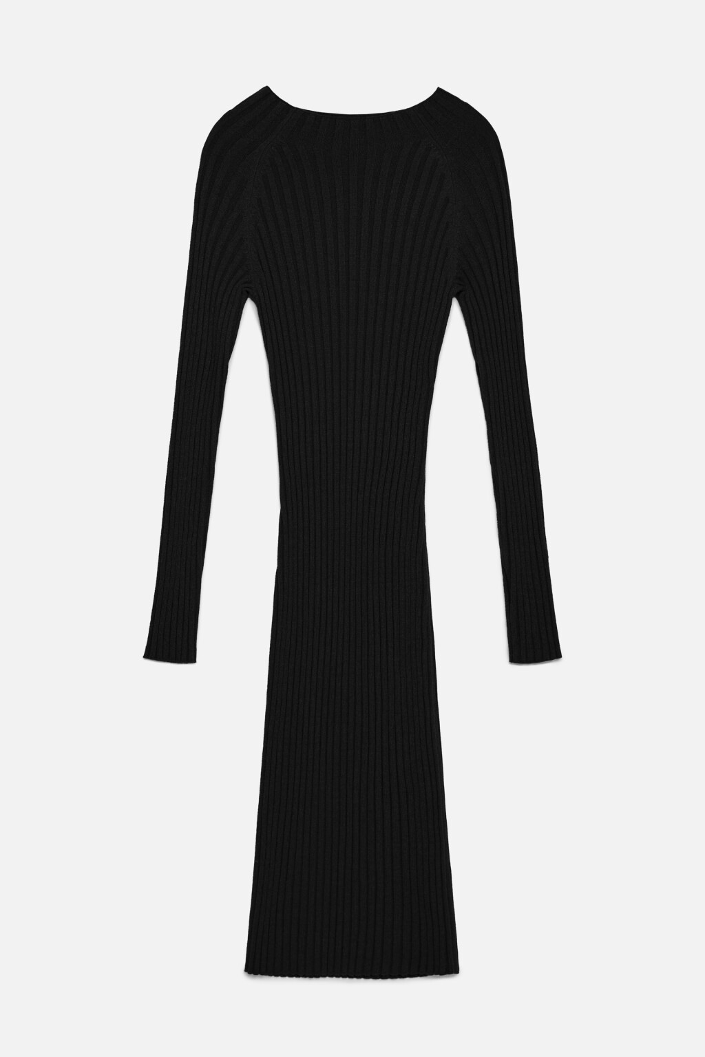 Платье-водолазка миди вискозное облегающего кроя - цвет черный - 8