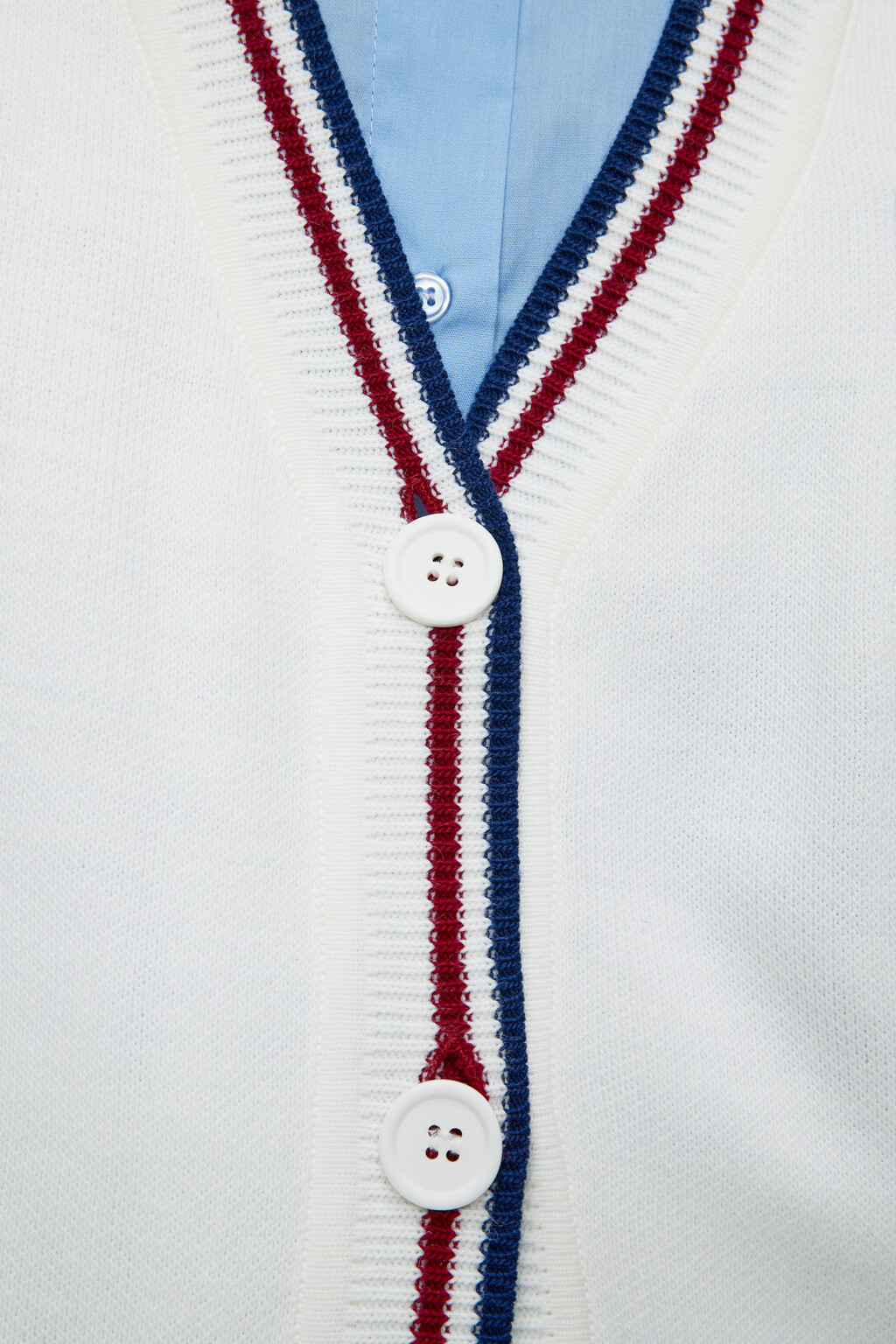 Кардиган oversize жаккардовый с карманами и нашивкой - цвет бежевый - 5