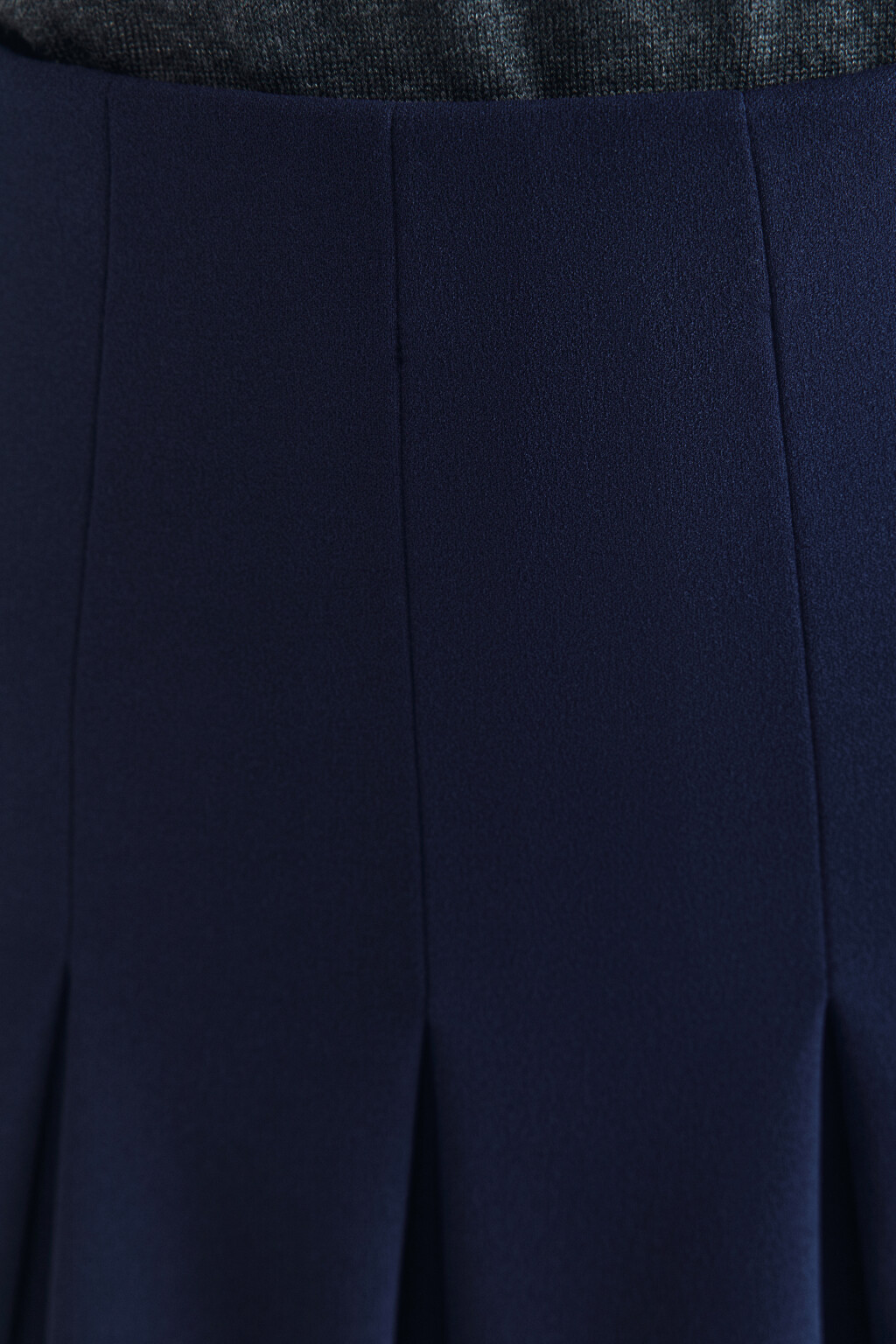 Юбка-трапеция мини плиссированная со средней посадкой - цвет синий - 7