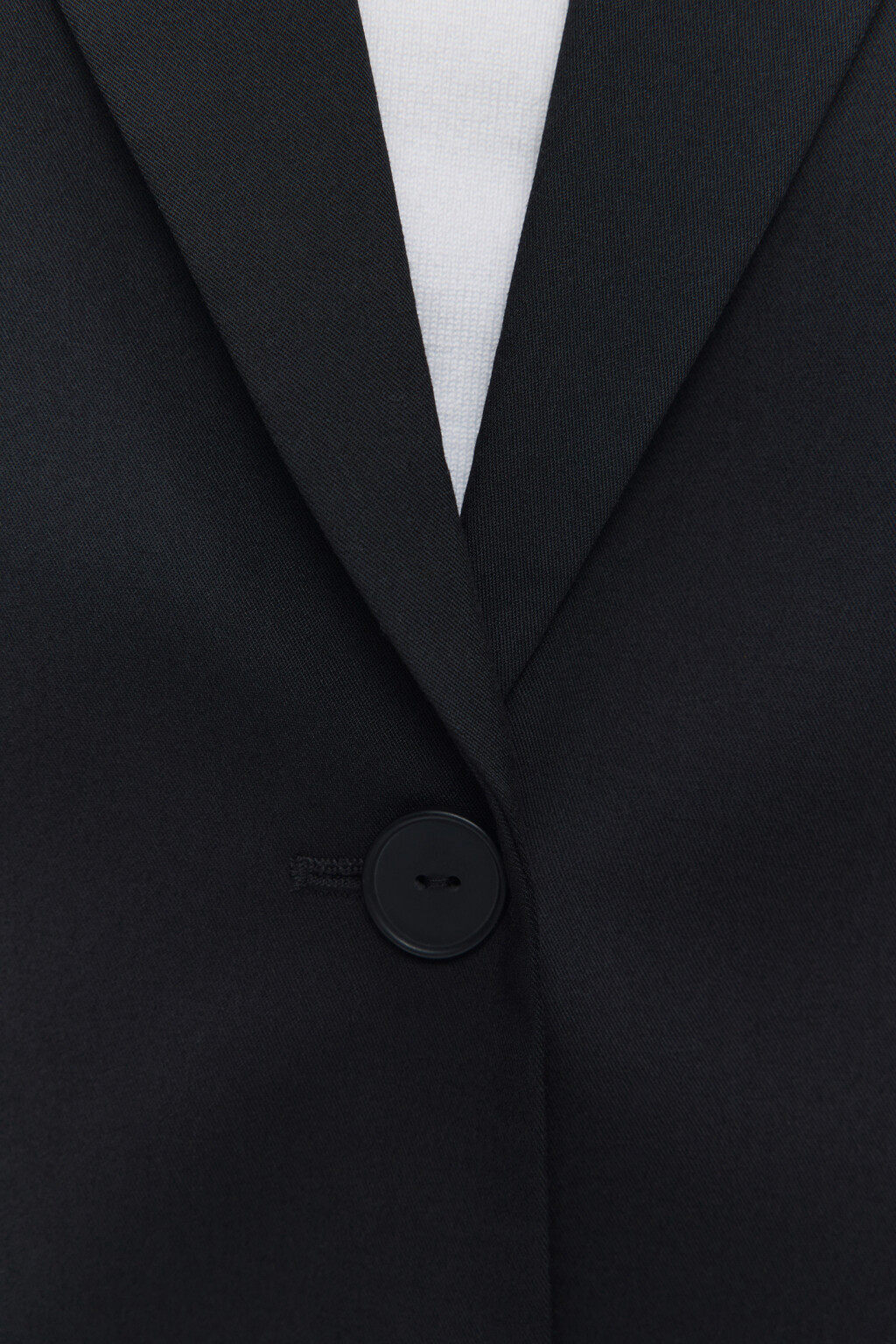 Пиджак прямой однобортный с карманами - цвет черный - 6