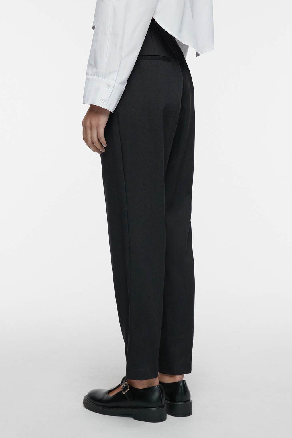 Брюки-чинос костюмные со средней посадкой - цвет черный - 3