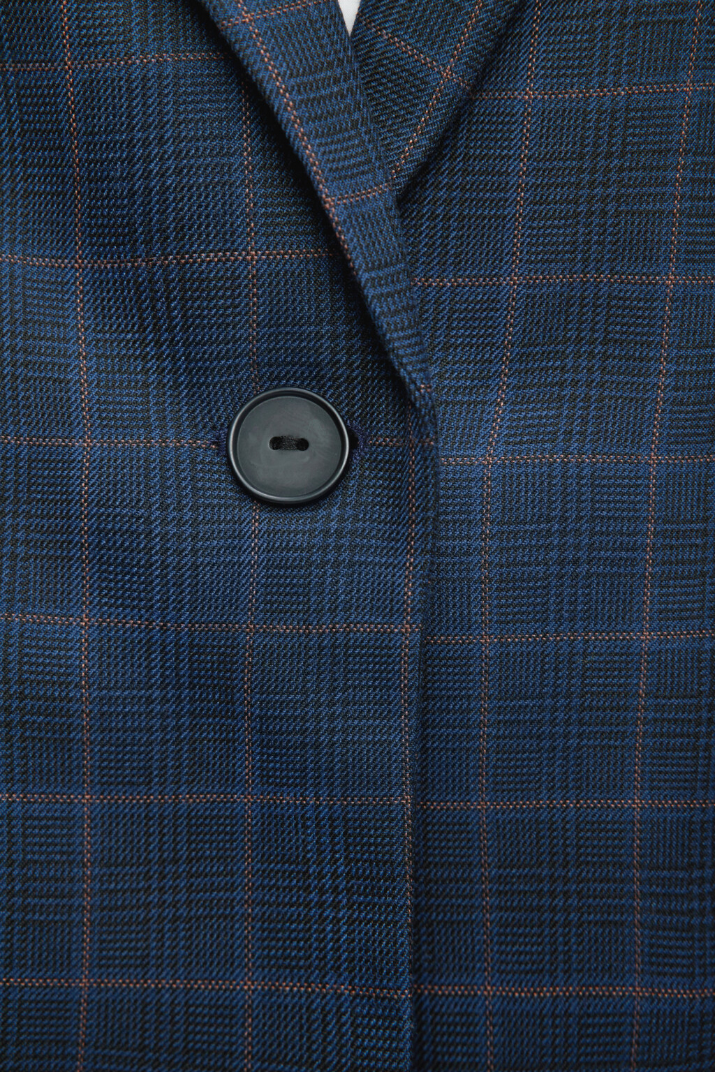 Пиджак прямой однобортный с принтом в клетку - цвет синий - 6