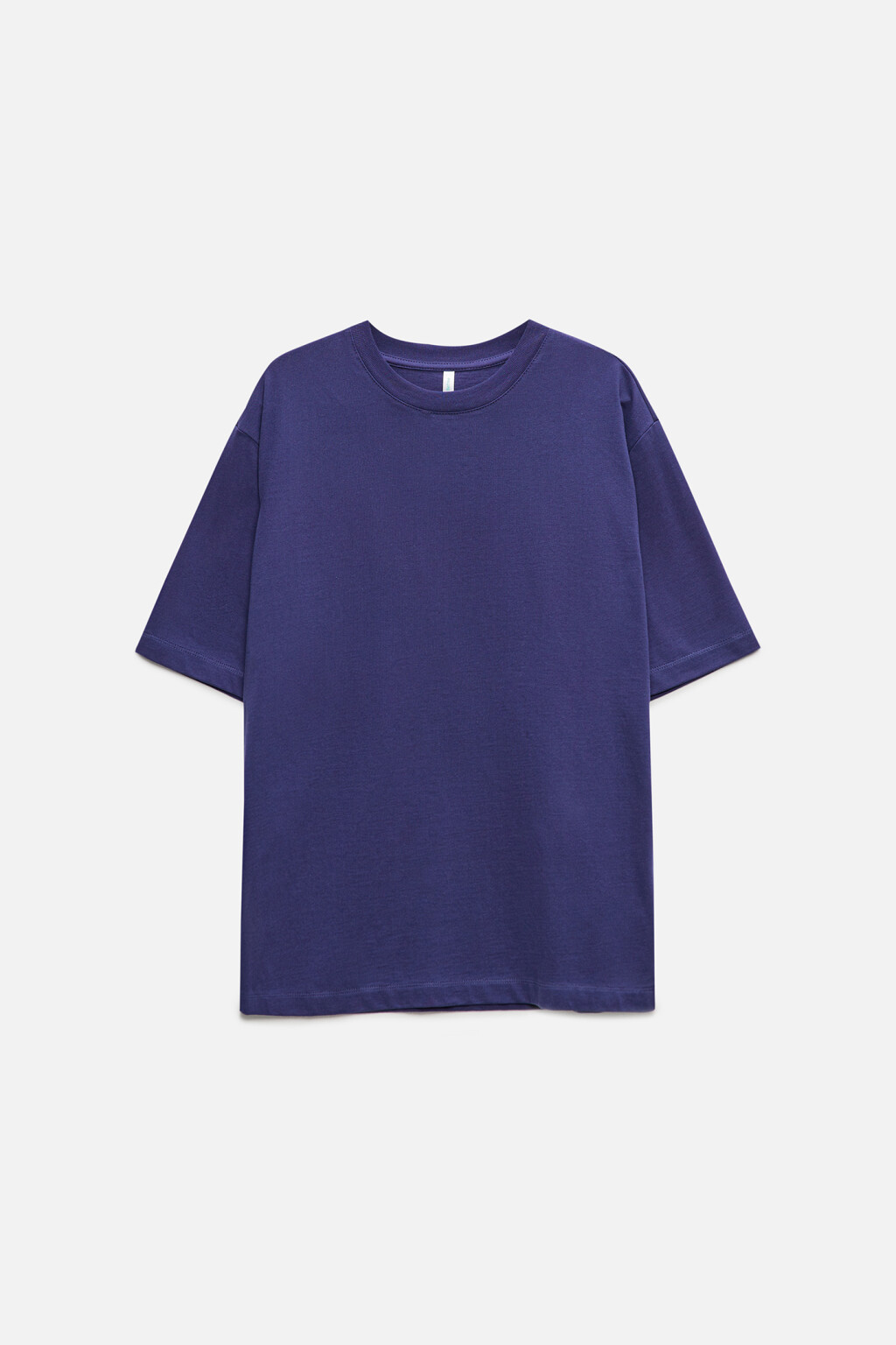 Футболка oversize хлопковая однотонная - цвет синий - 7