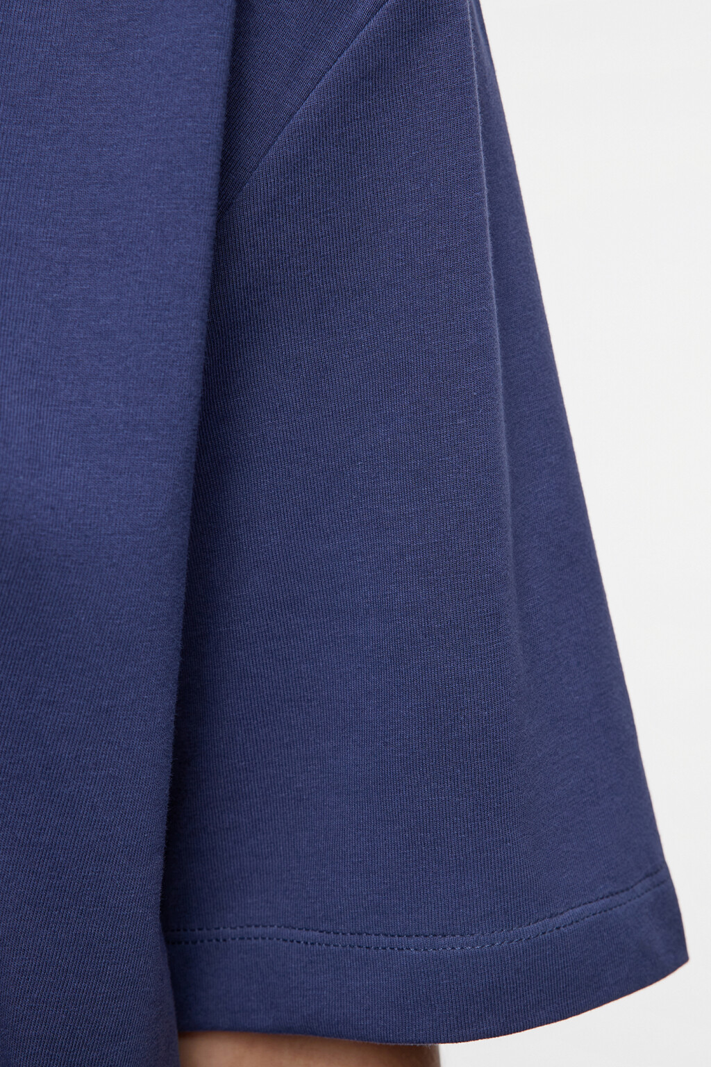 Футболка oversize хлопковая однотонная - цвет синий - 6