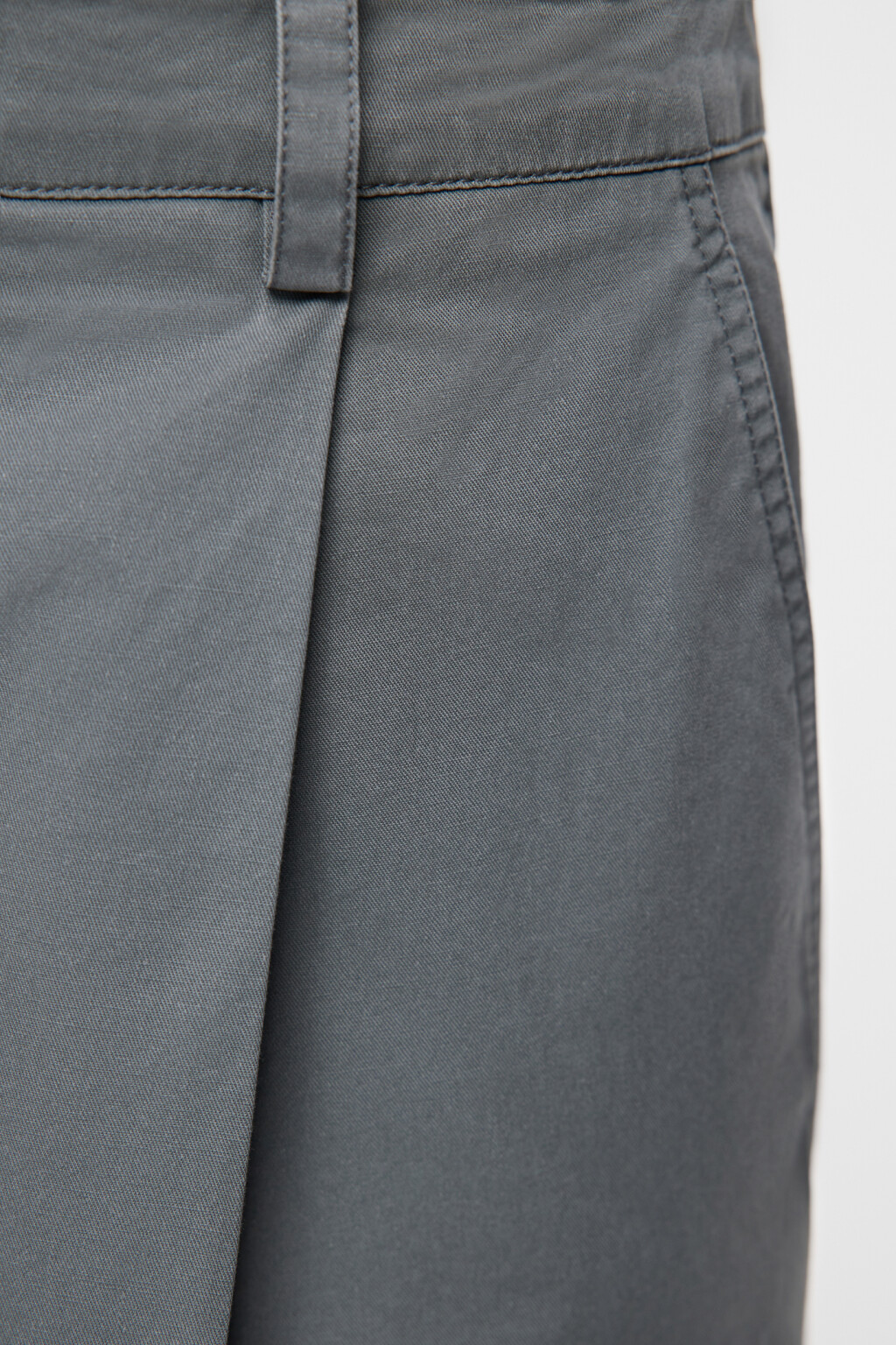 Брюки широкие хлопковые с карманами карго - цвет серый - 6