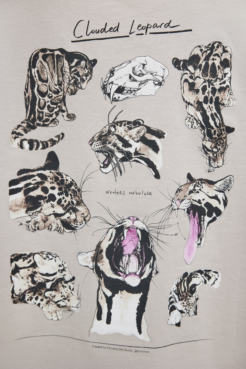 Футболка unisex свободная с принтом Bang Bang Studio - цвет серый - 5