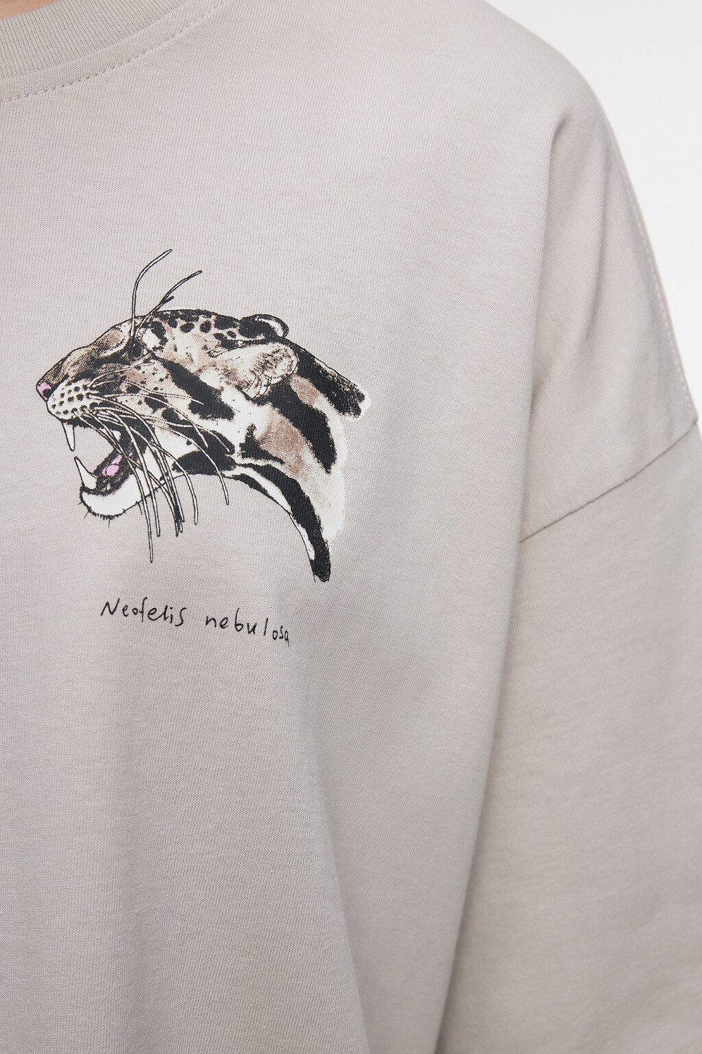 Футболка unisex свободная с принтом Bang Bang Studio - цвет серый - 6