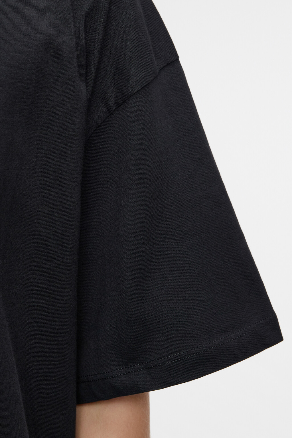 Футболка oversize хлопковая с принтом-надписью - цвет черный - 6