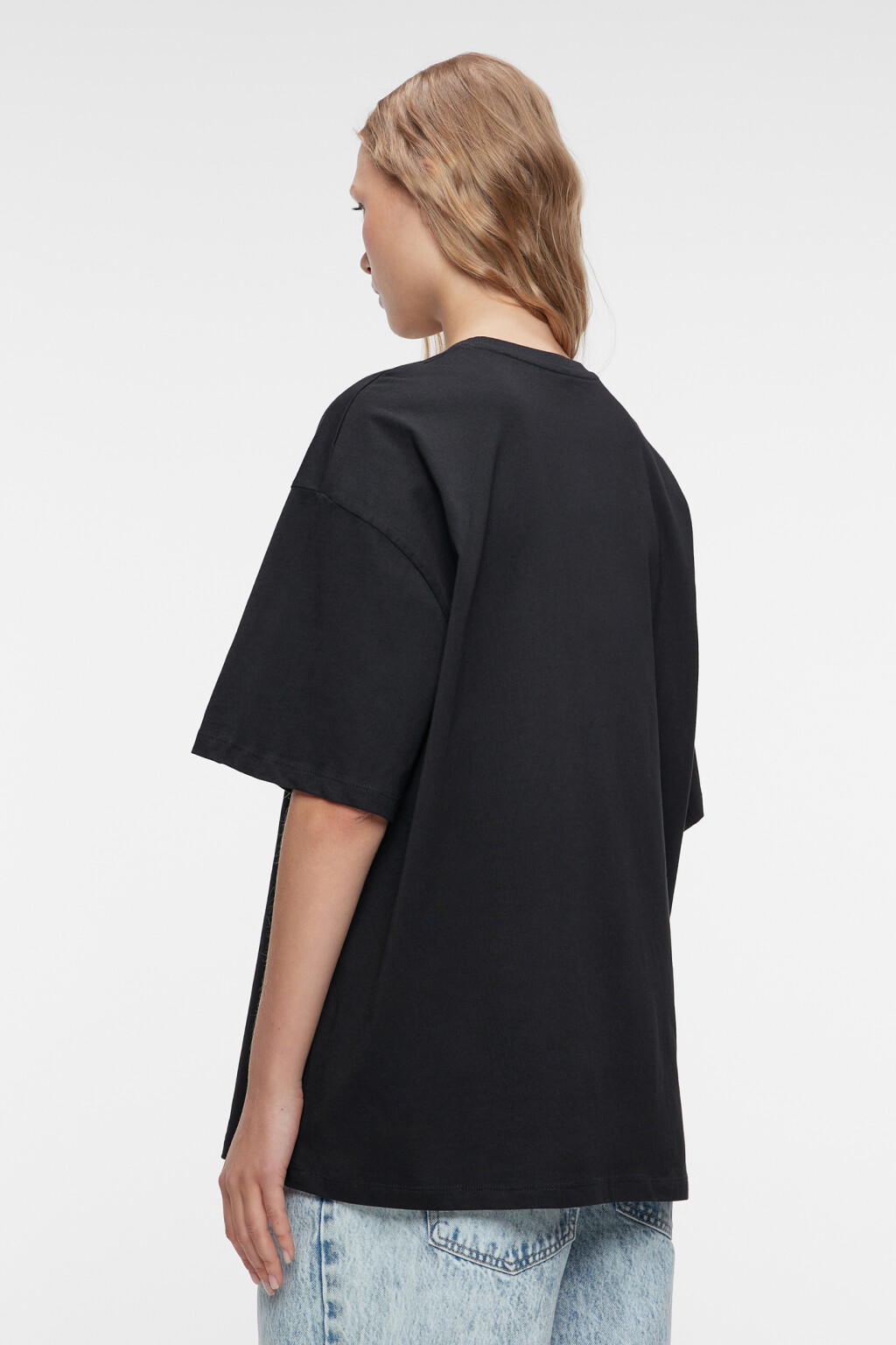 Футболка oversize хлопковая с принтом-надписью - цвет мультиколор - 4