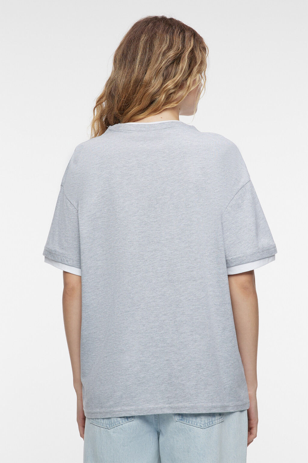 Футболка oversize хлопковая с надписью Minimalism - цвет серый - 3