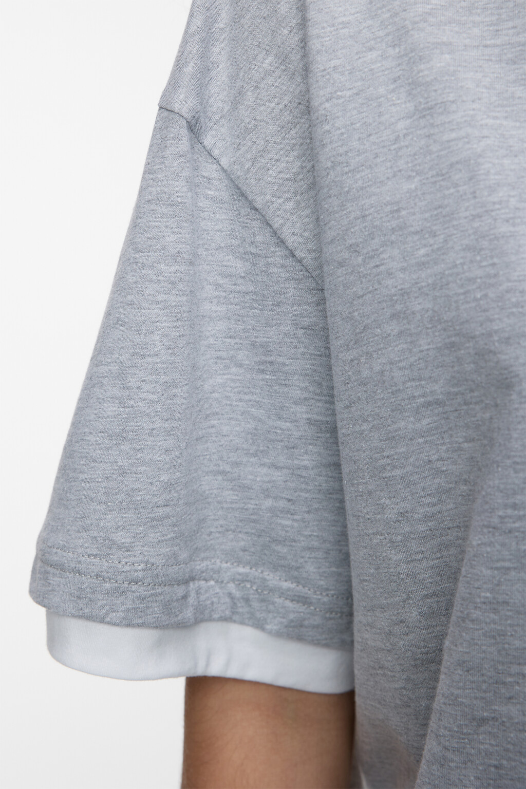 Футболка oversize хлопковая с надписью Minimalism - цвет серый - 6