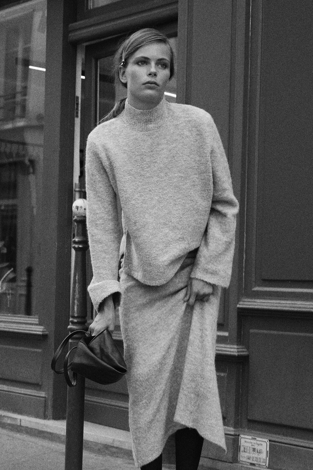 Свитер вязаный с коротким воротником - цвет серый - 8