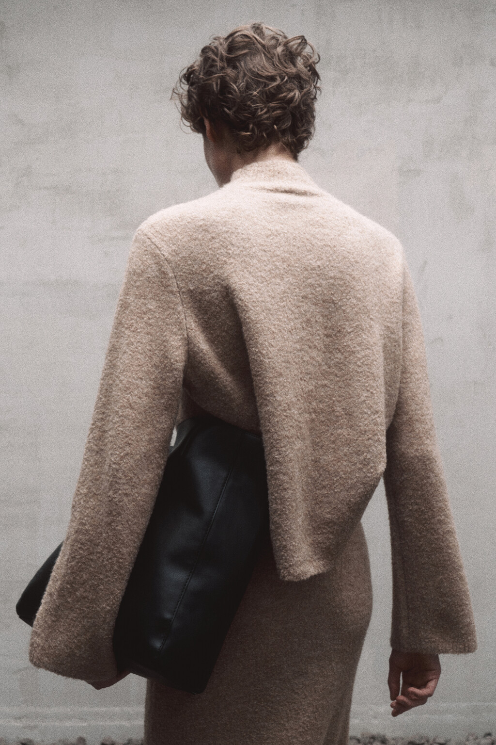 Свитер вязаный с коротким воротником - цвет бежевый - 8