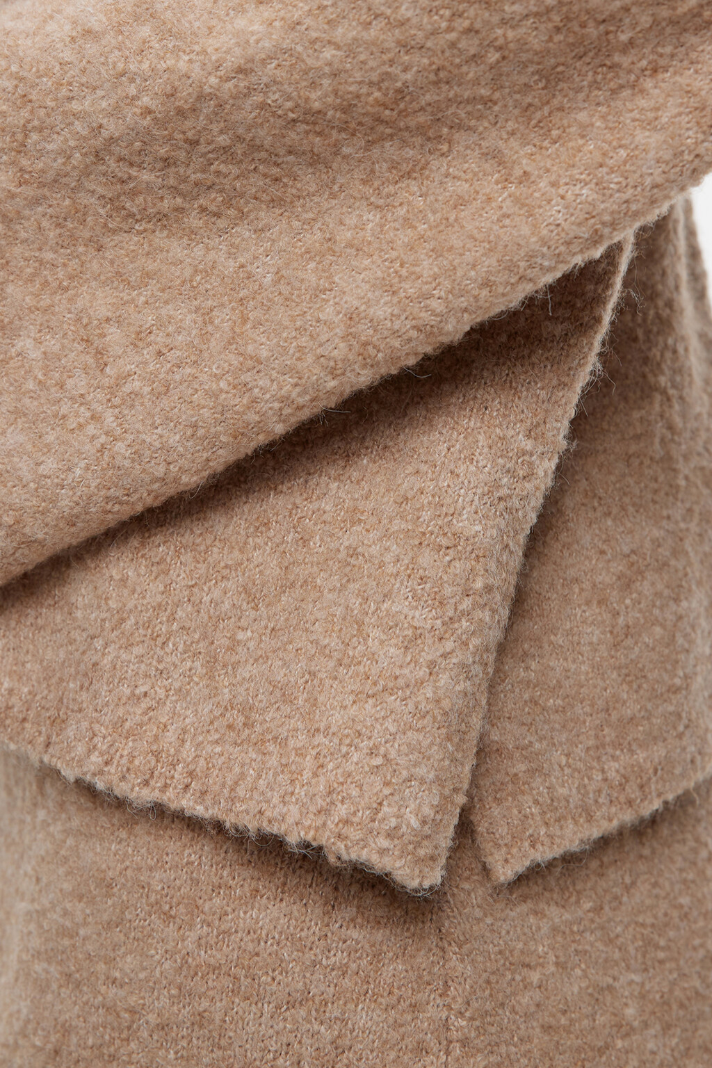 Свитер вязаный с коротким воротником - цвет бежевый - 6