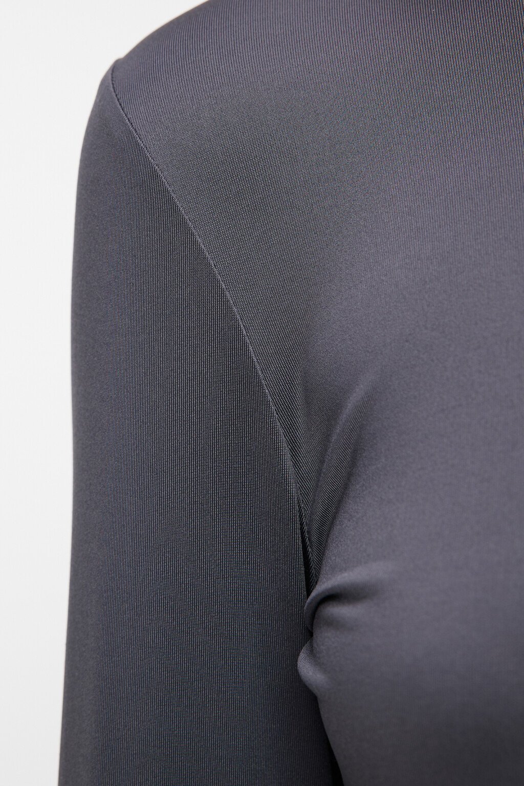 Водолазка гладкая облегающая с воротником-гольфом - цвет серый - 6