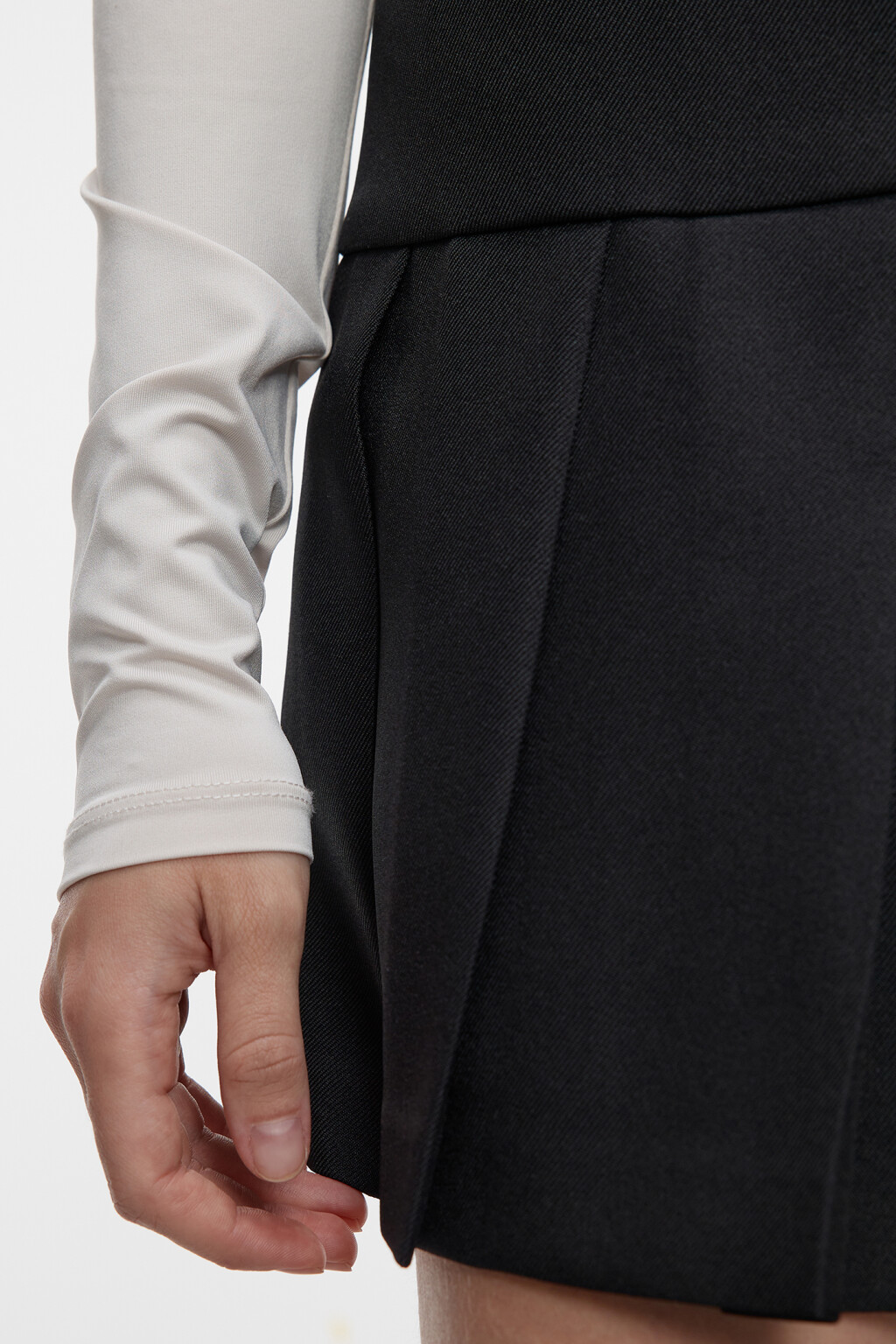 Водолазка гладкая облегающая с воротником-гольфом - цвет бежевый - 6